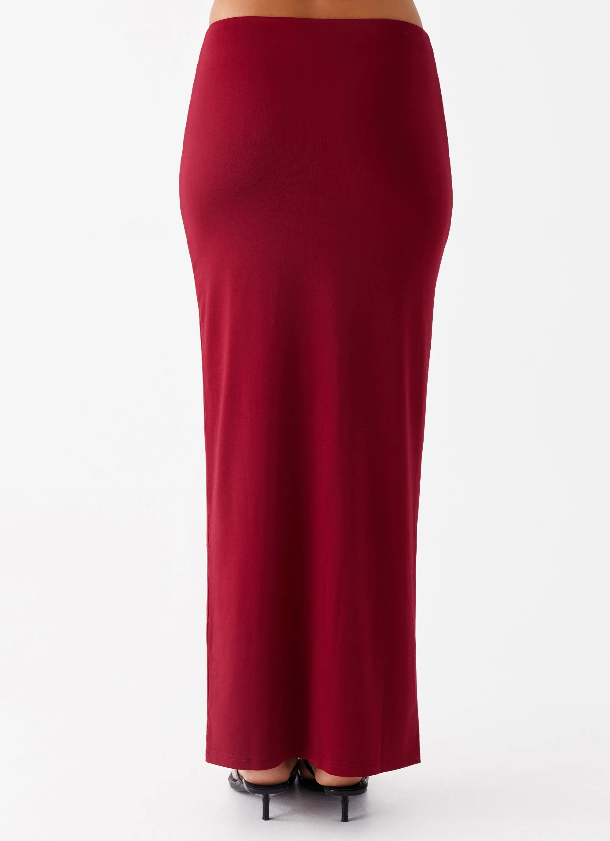 Cool Details Solace Soul Maxi Skirt - Maroon