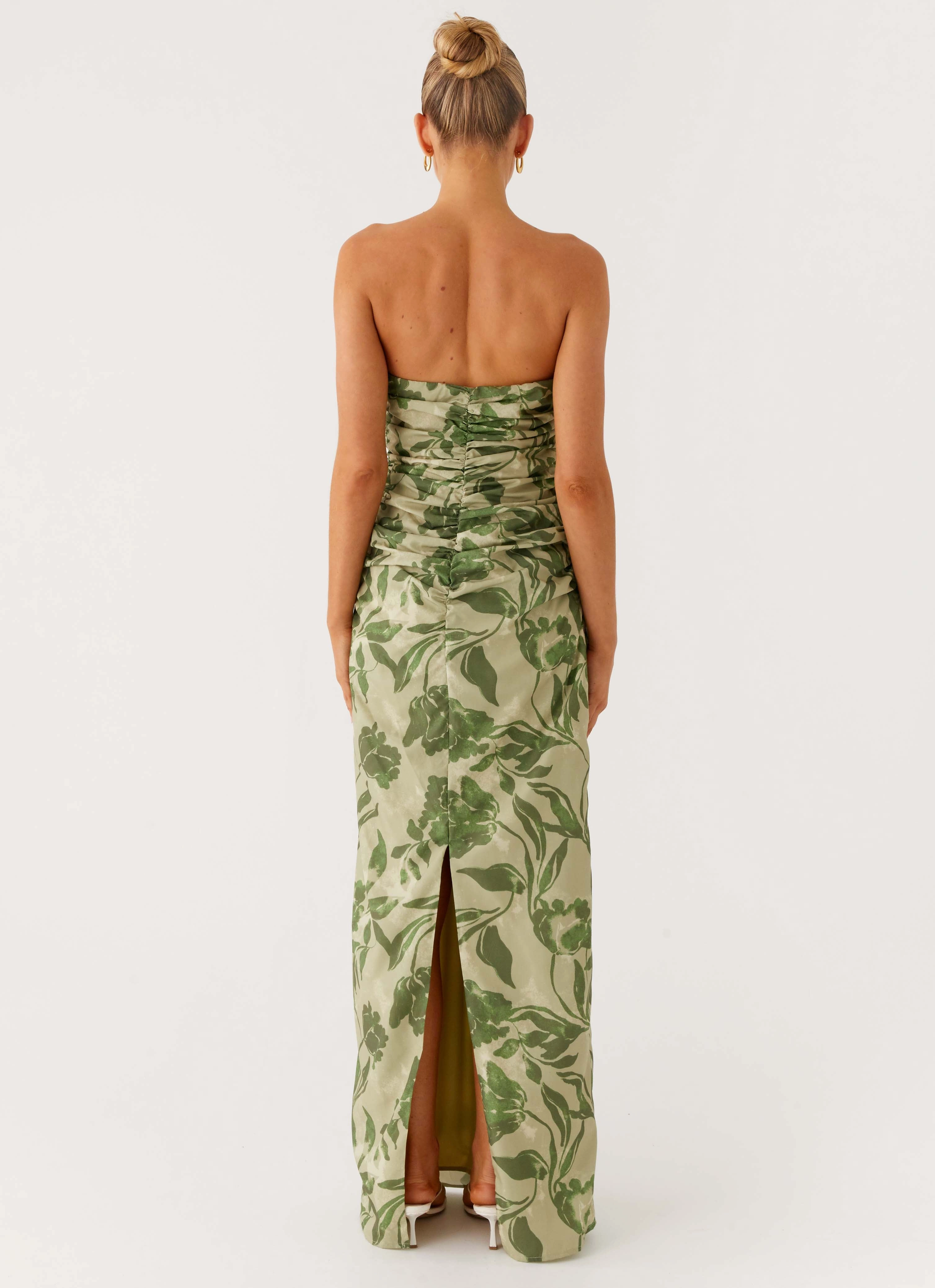 Subtle Charm EcoFriendlyDye Sirrah Maxi Dress - Jade Fern