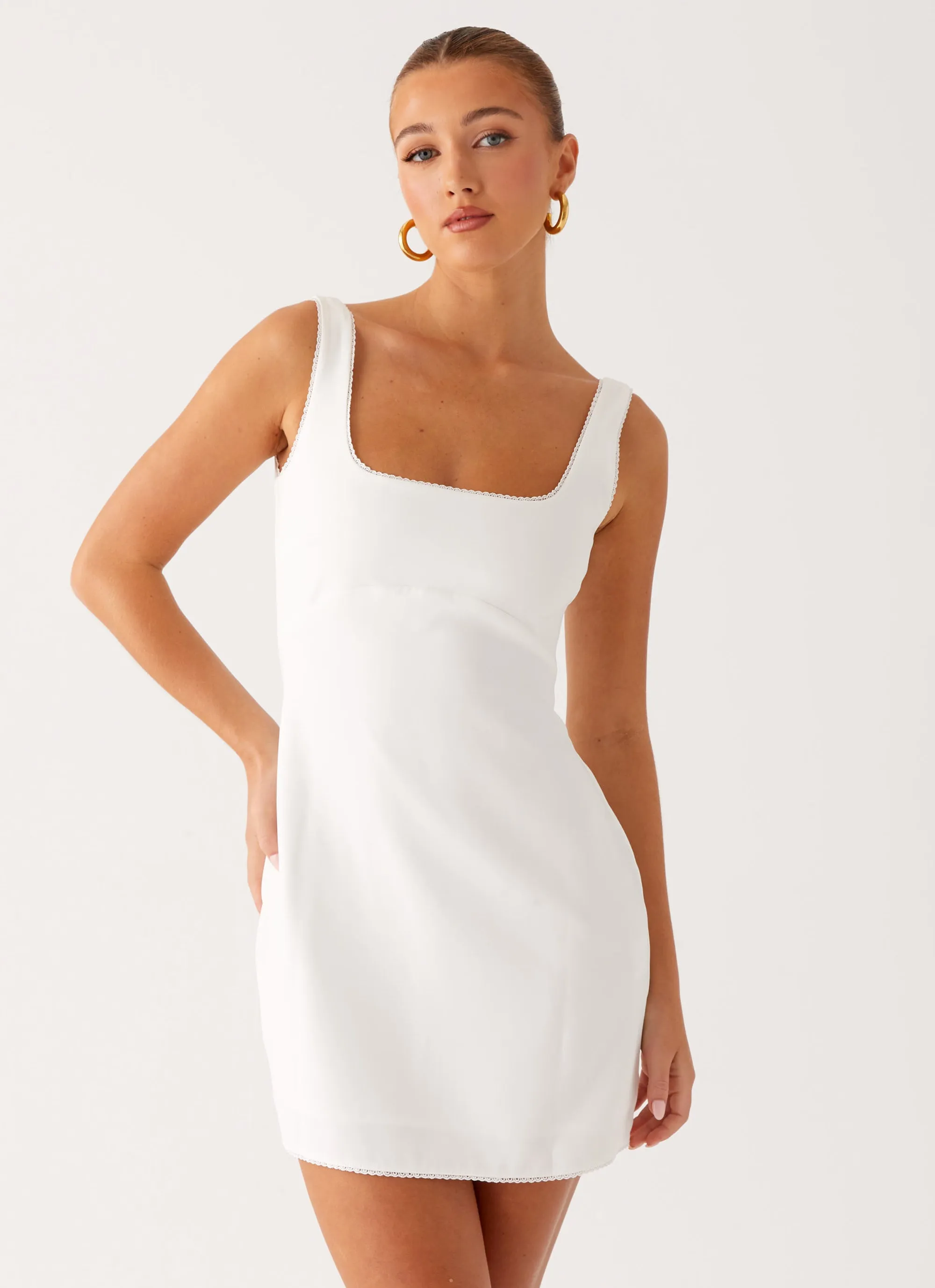 Sedona Mini Dress - White Vibrant evening gown Graduation-Event