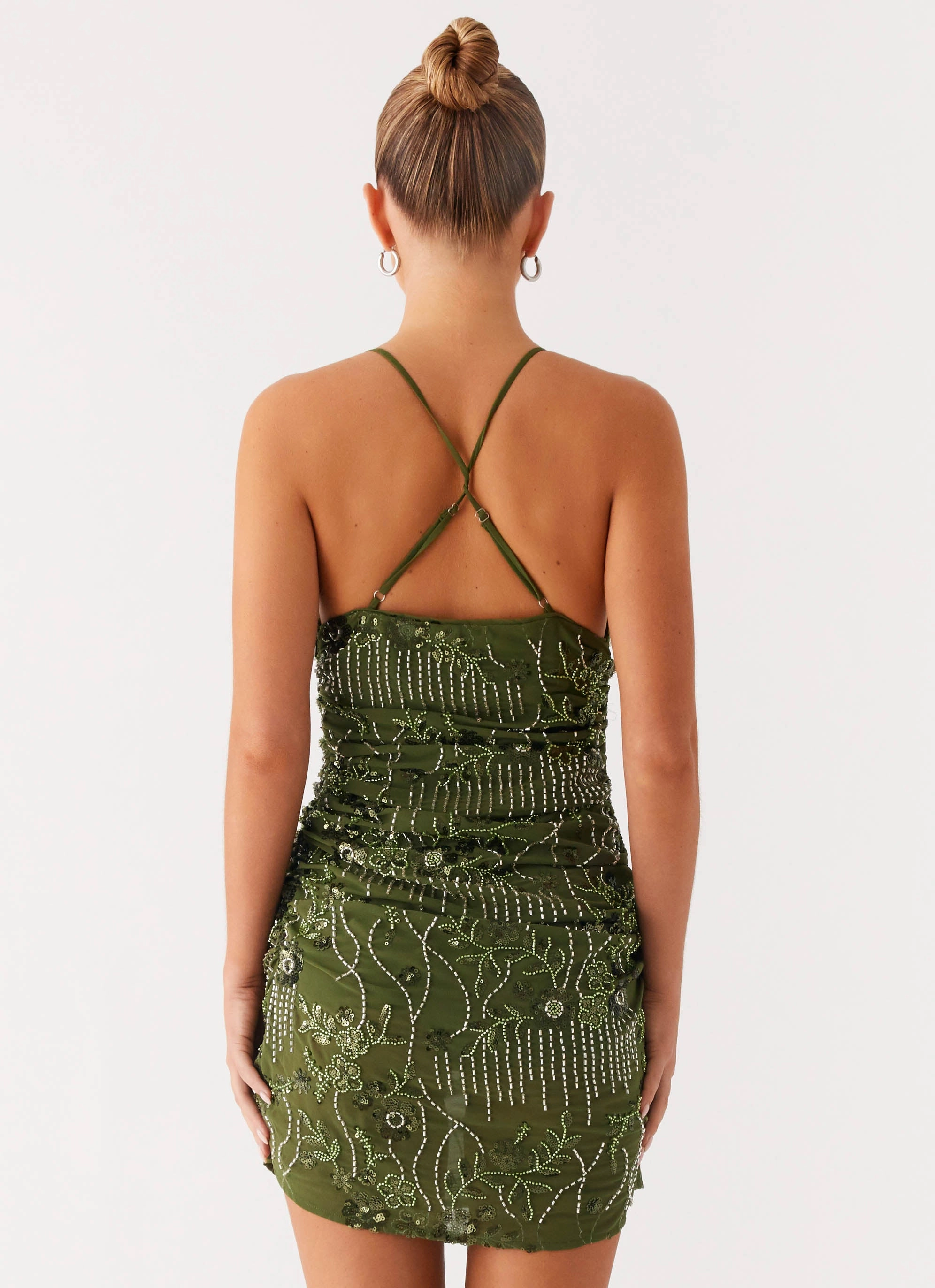 Polished Fit Work Favorite Seona Beaded Dress - Khaki