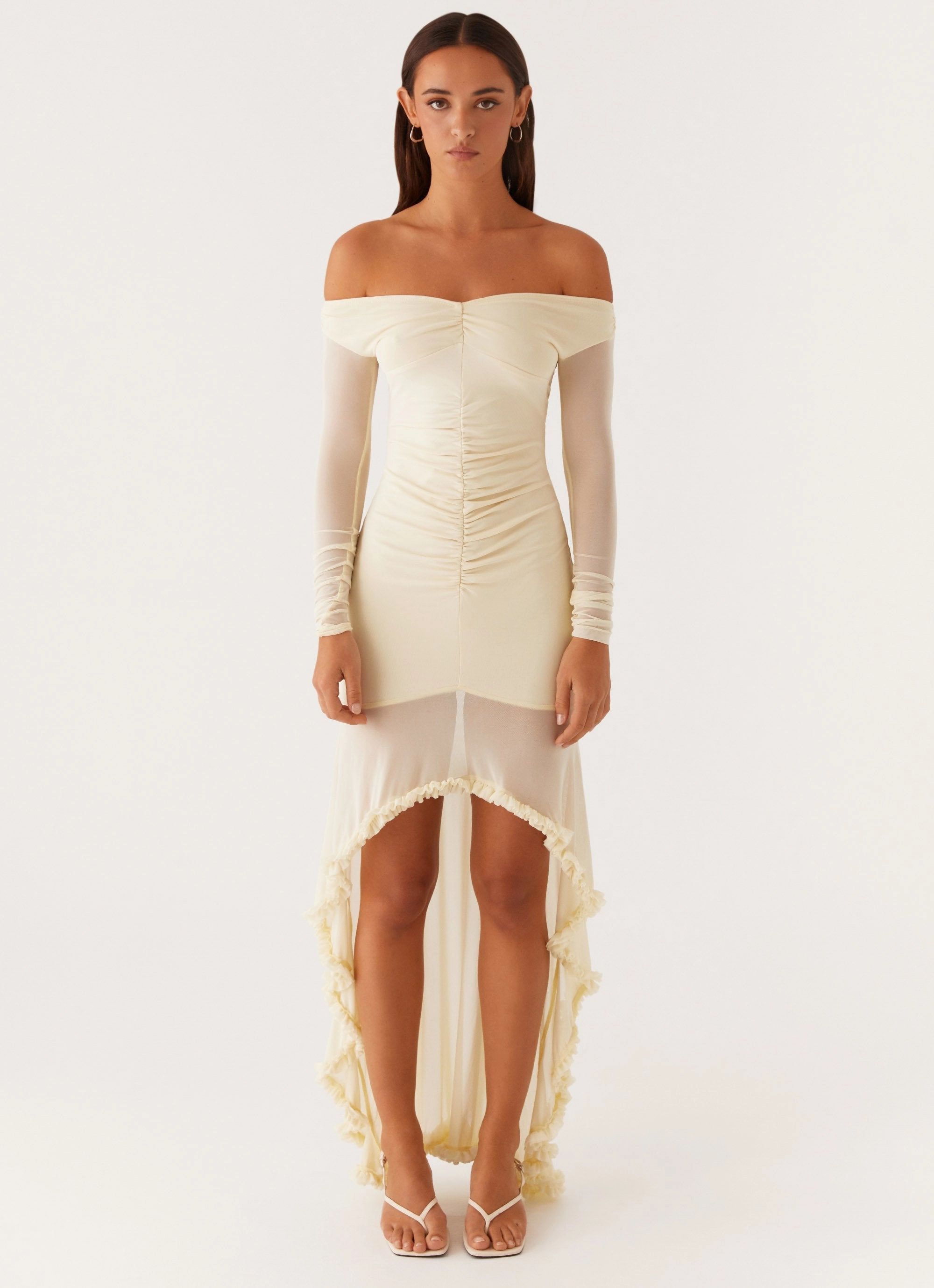 September Sun Maxi Dress - Ivory Smooth Vibes Polished office dress