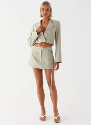 All Day Look Renyold Mini Skirt - Sage