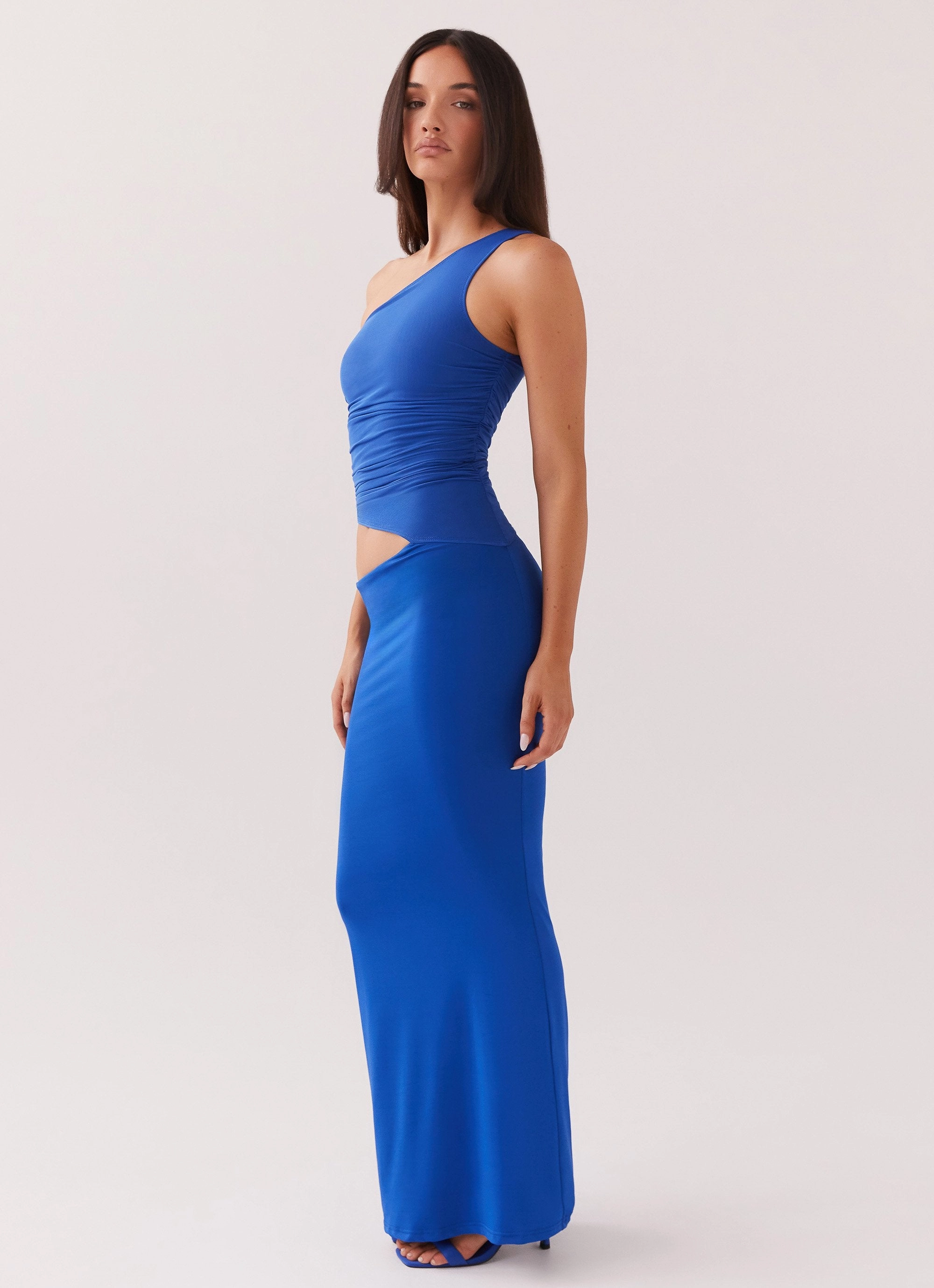 Seranella One Shoulder Maxi Dress - Cobalt Trendy pick Daily Movement