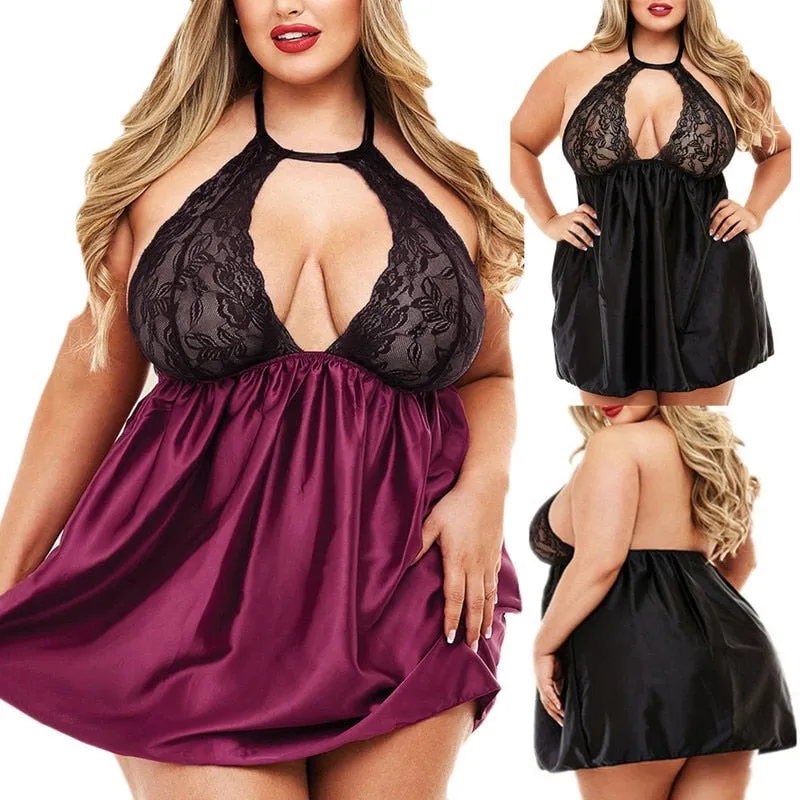 Sexy Lace Plus Size Nightgown