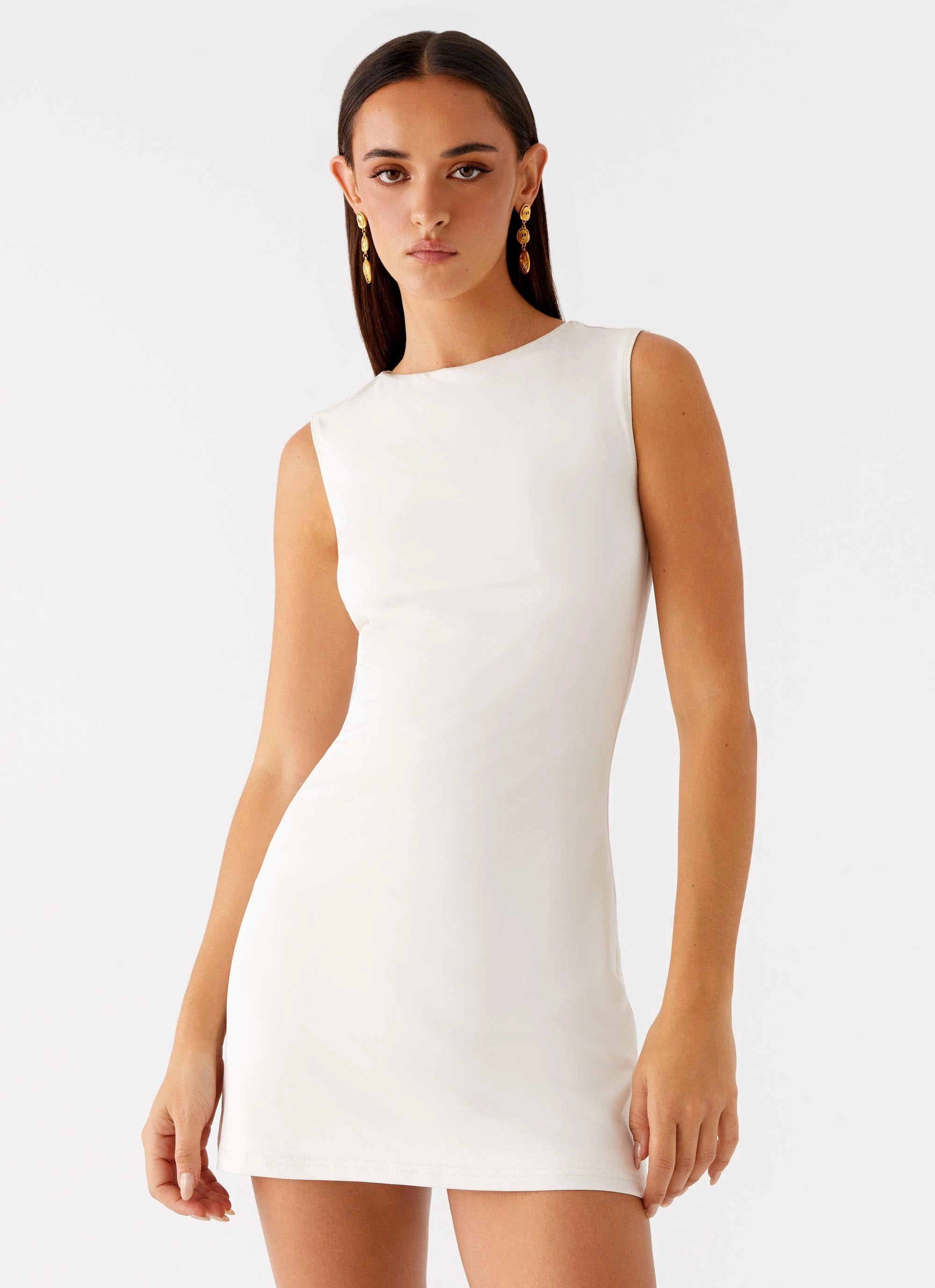 Refined Mood Shai Pearl Mini Dress - Ivory