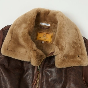 Shangri-La Heritage 'Aviatore' B-3 Shearling Flight Jacket - Brown Shangri-La Heritage 'Aviatore' B-3 Shearling Flight Jacket - Brown