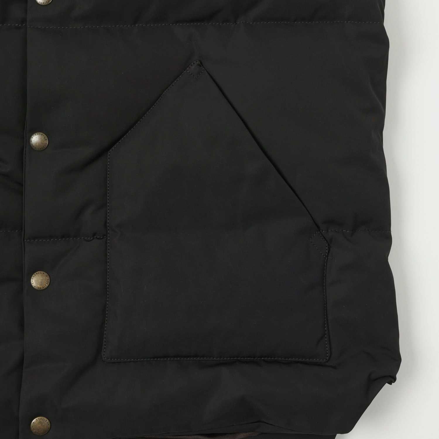 Shangri-La Heritage 'Bivacco' Western Down Vest - Black/Beige