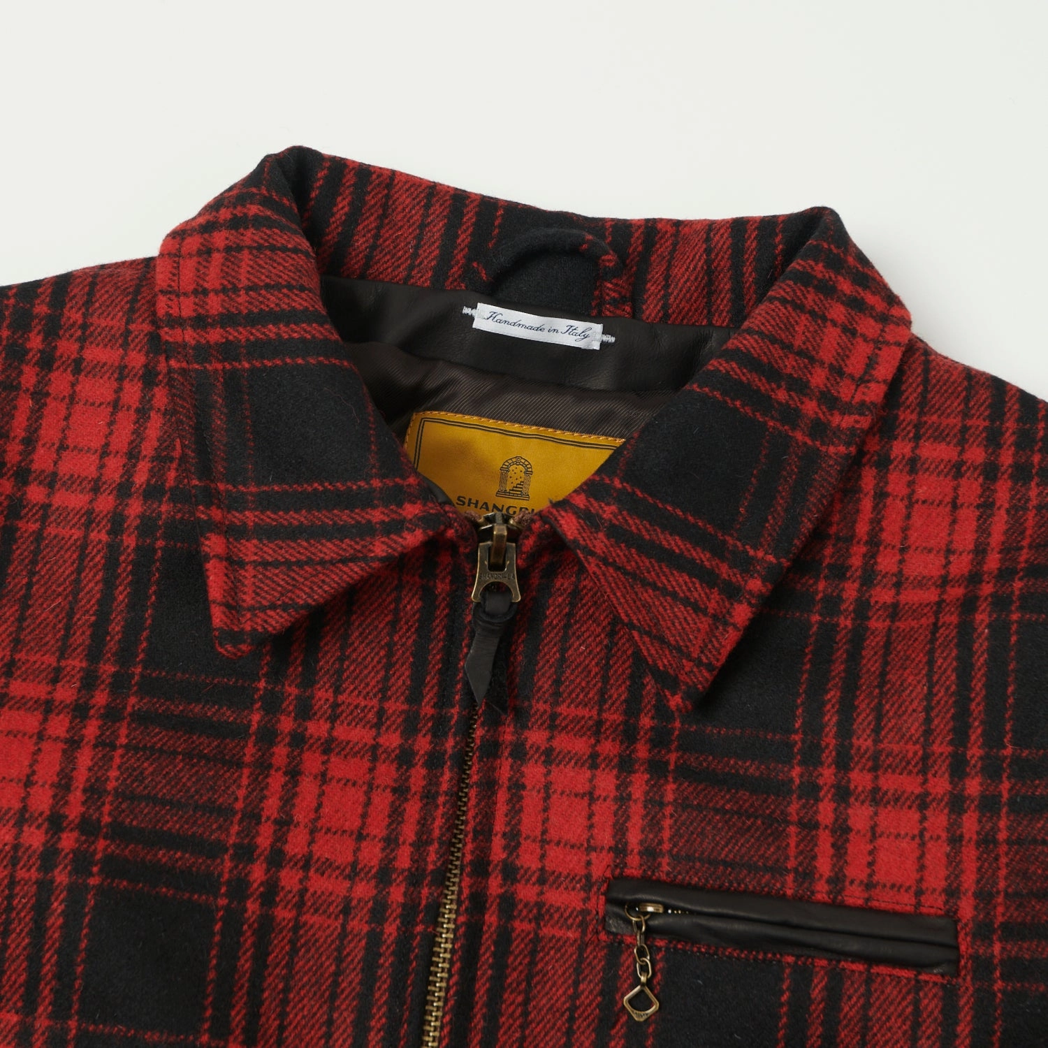 Shangri-La Heritage 'Varenne' Melton Wool Jacket - Red Tartan