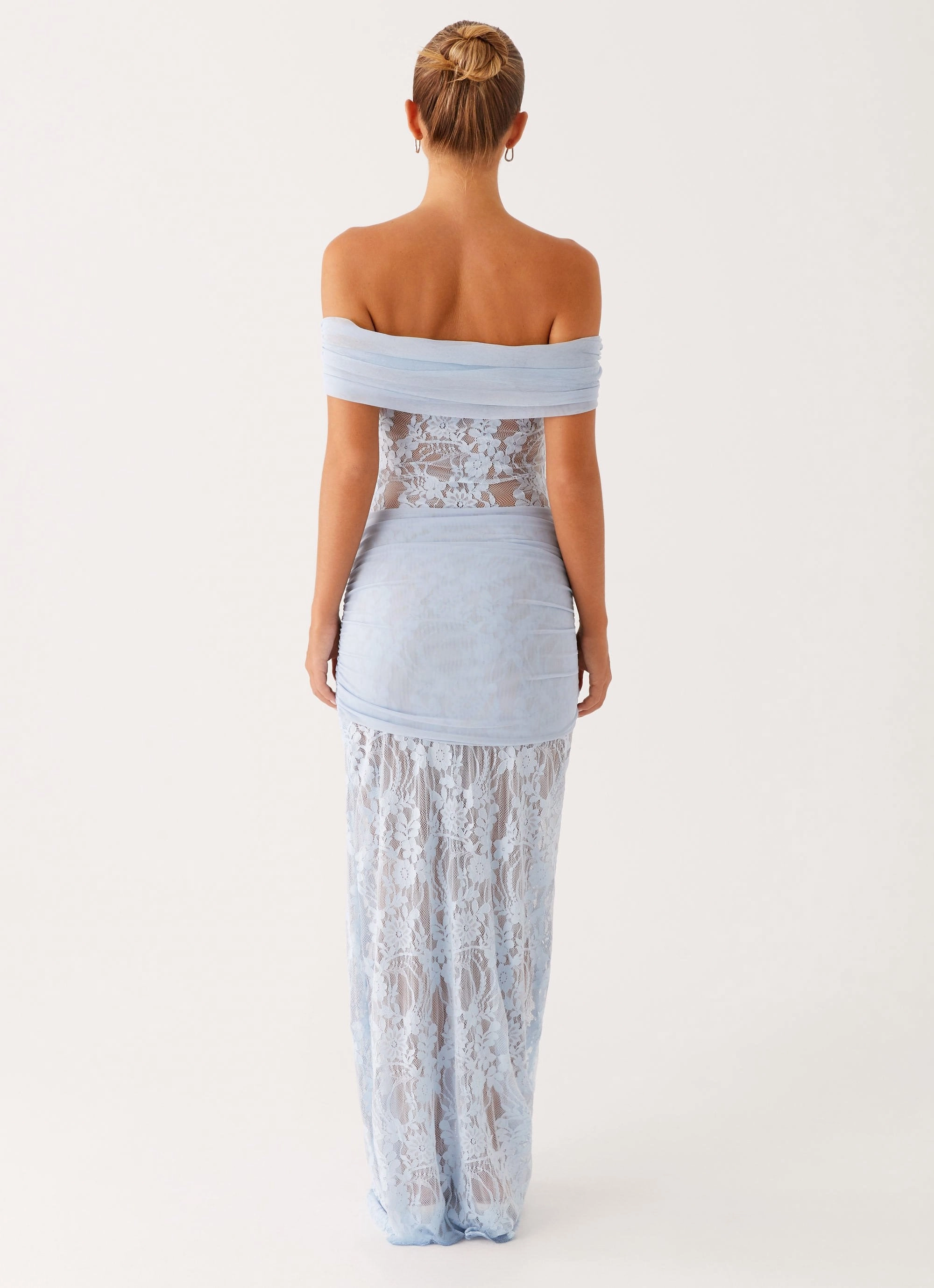 Gracie Twist Maxi Dress - Blue Fitted Design