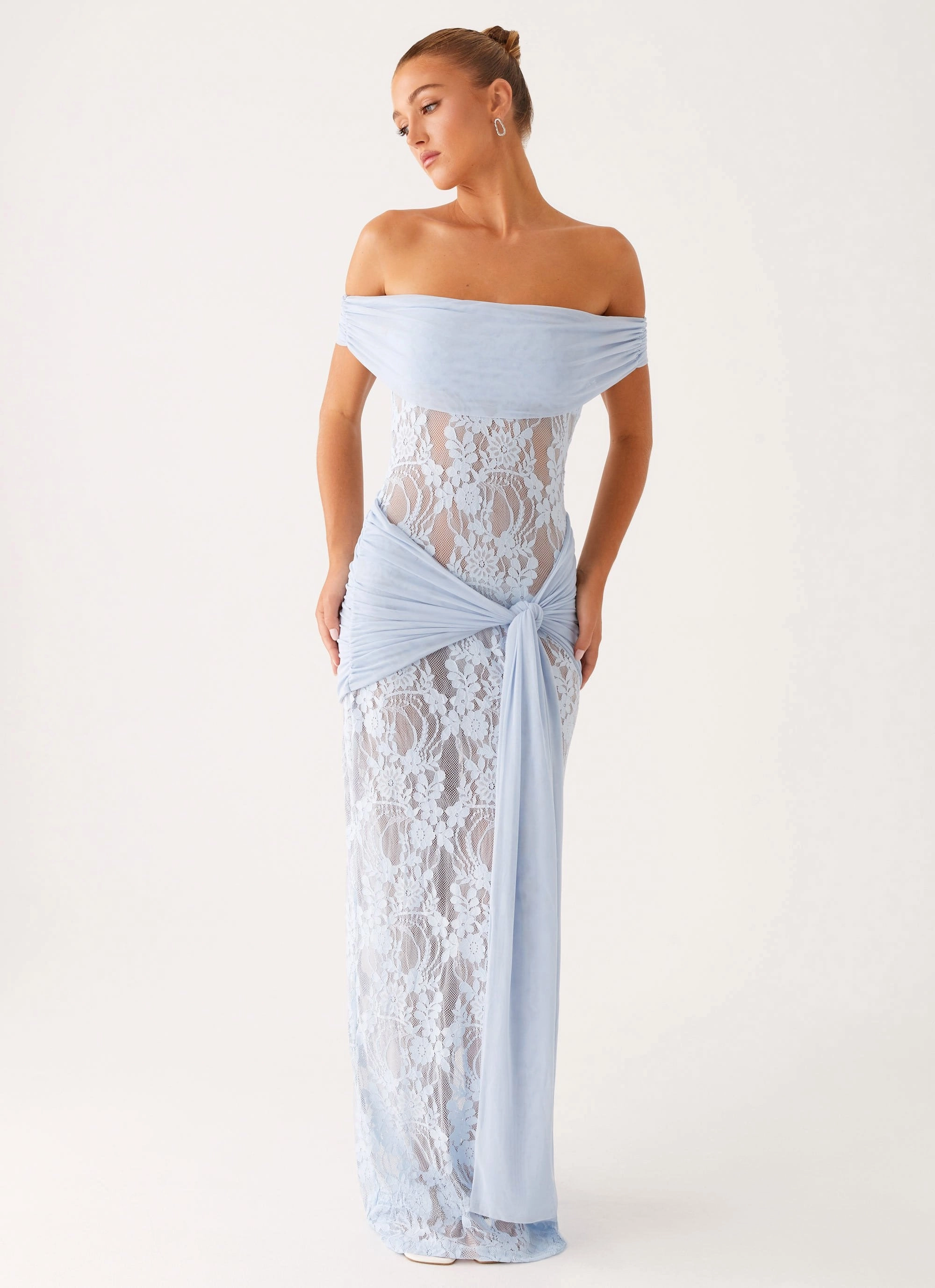 Gracie Twist Maxi Dress - Blue Relaxed and Elegant Festival-Ready