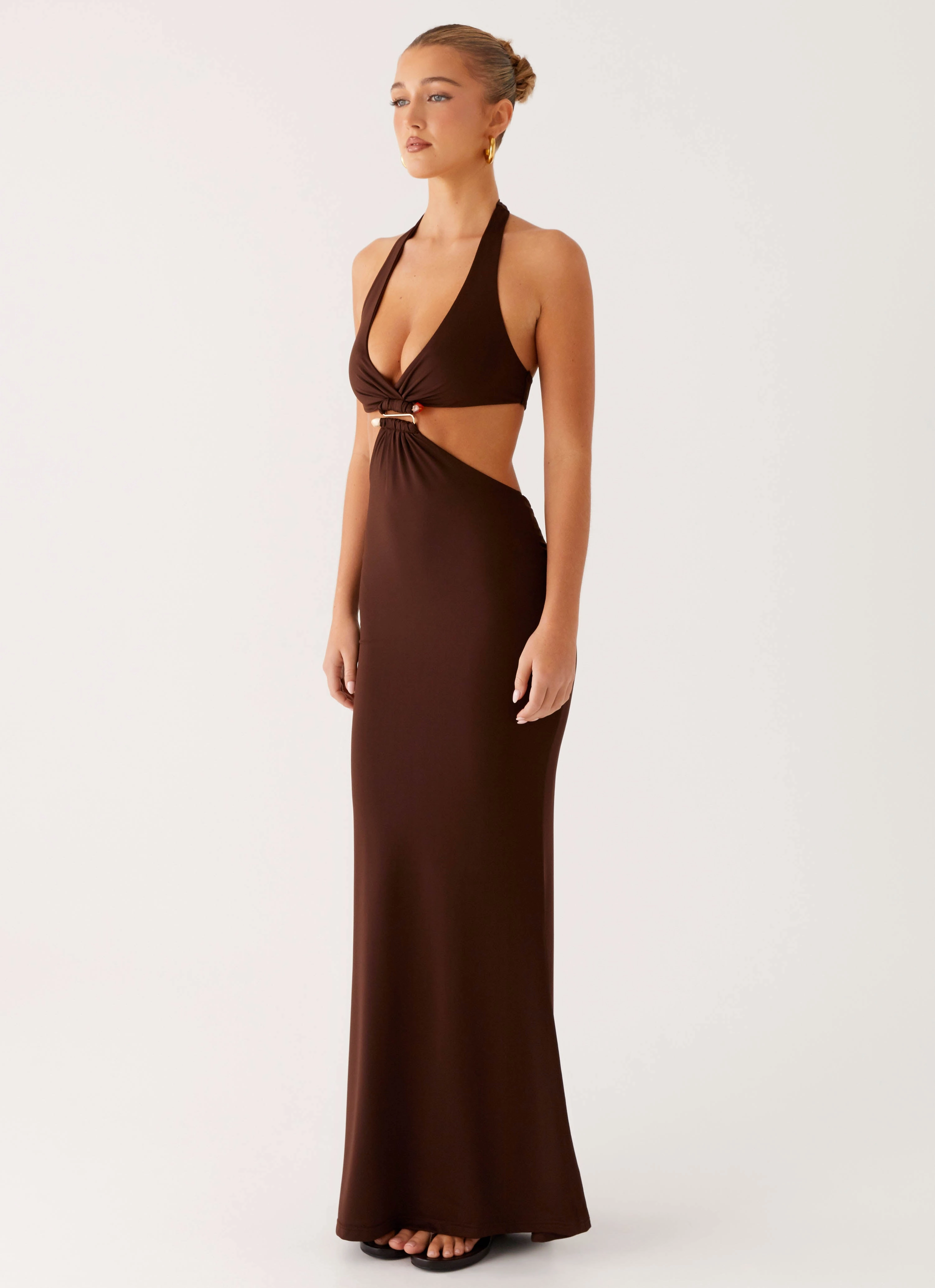 Work Flex Shawnie Maxi Dress - Chocolate