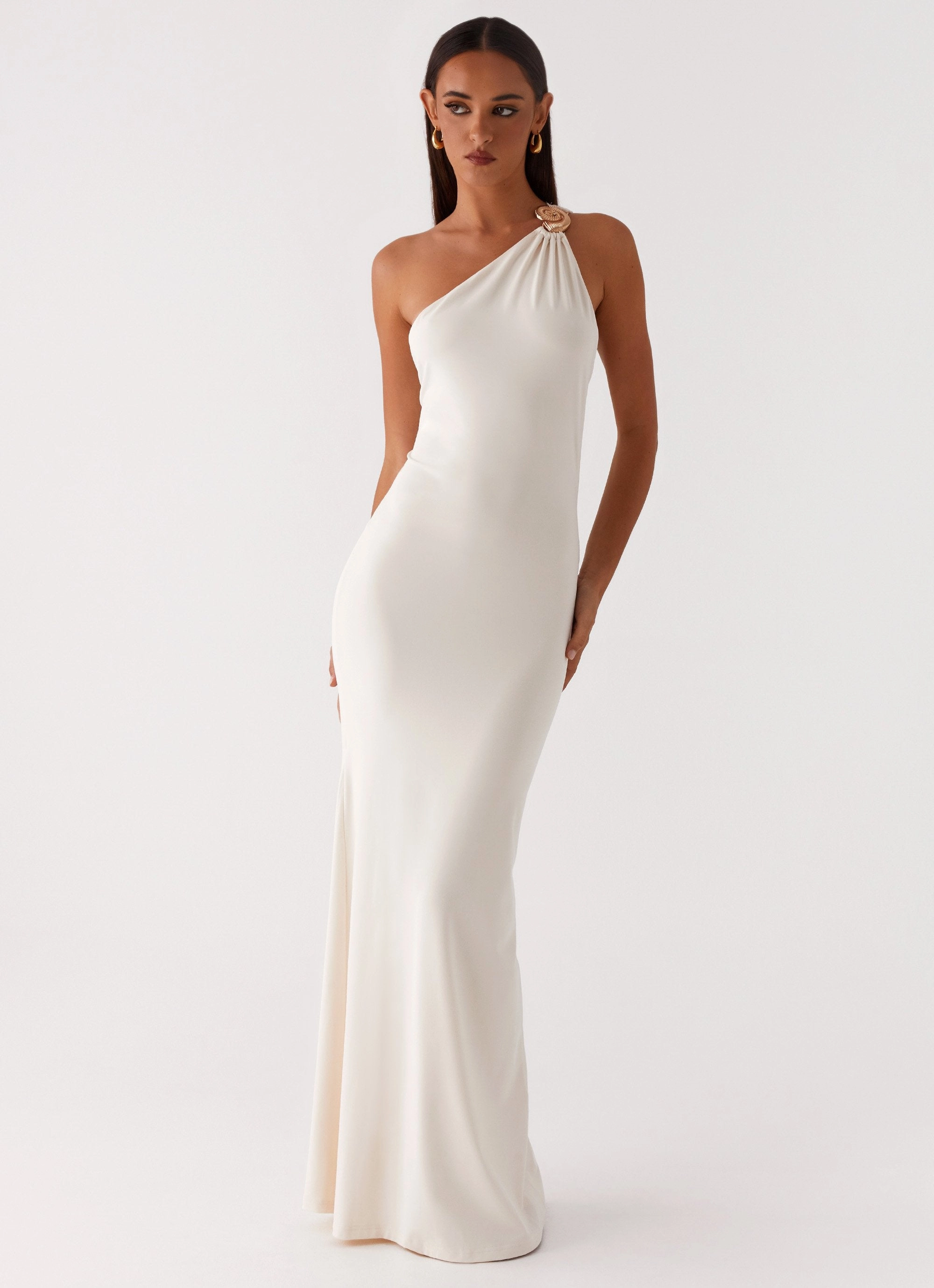 Mood Focused A Line Cut Infinity Maxi Dress - Ivory