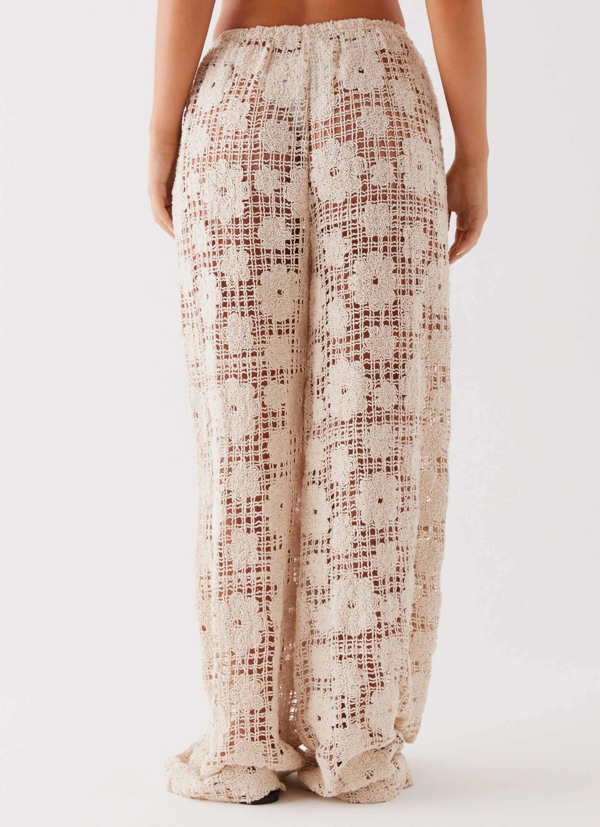 Shell Beach Crochet Pants - Ivory Essential Wear