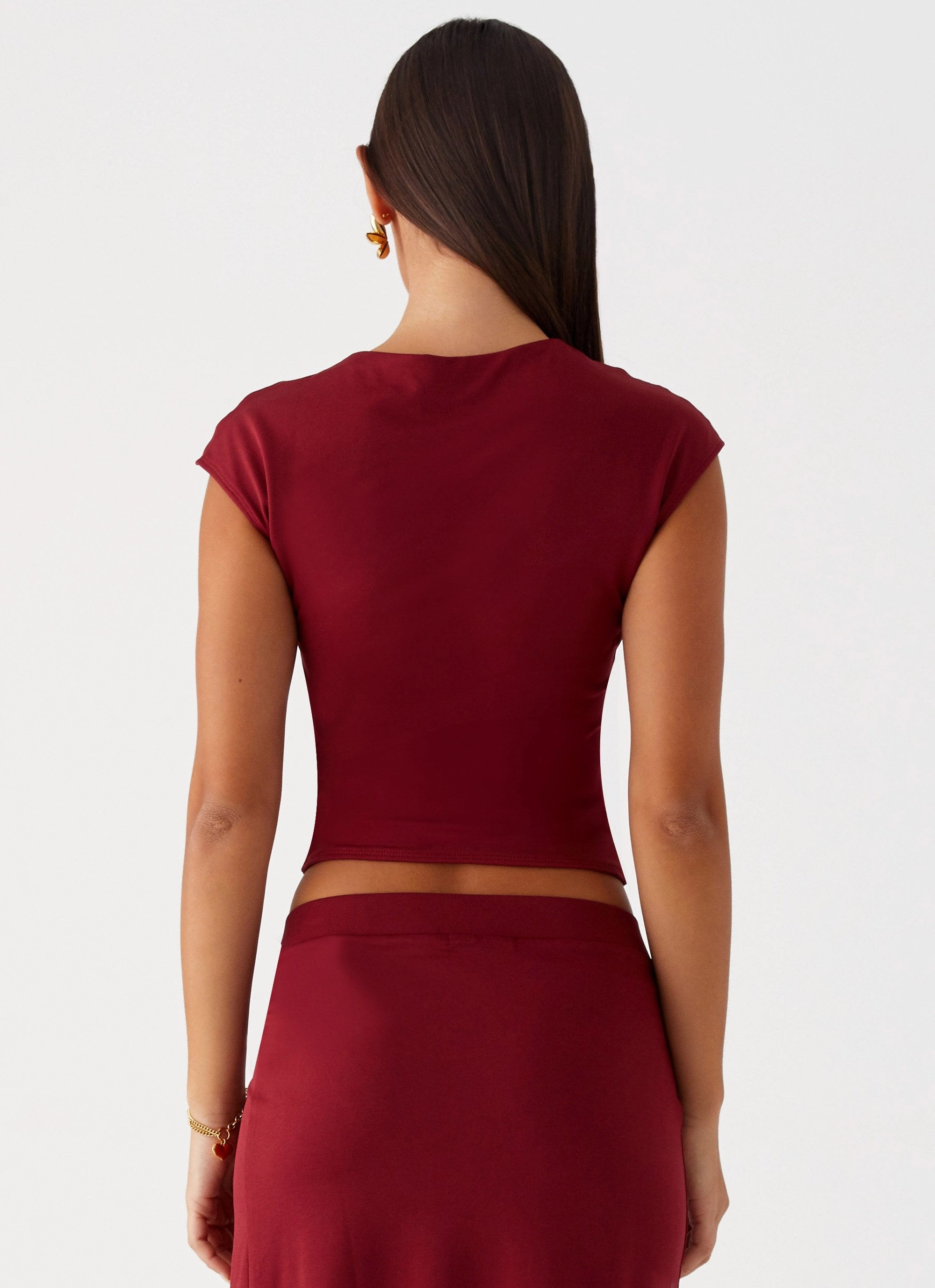 Shes A Lady Top - Red Stretch Technology NonIrritating Seams