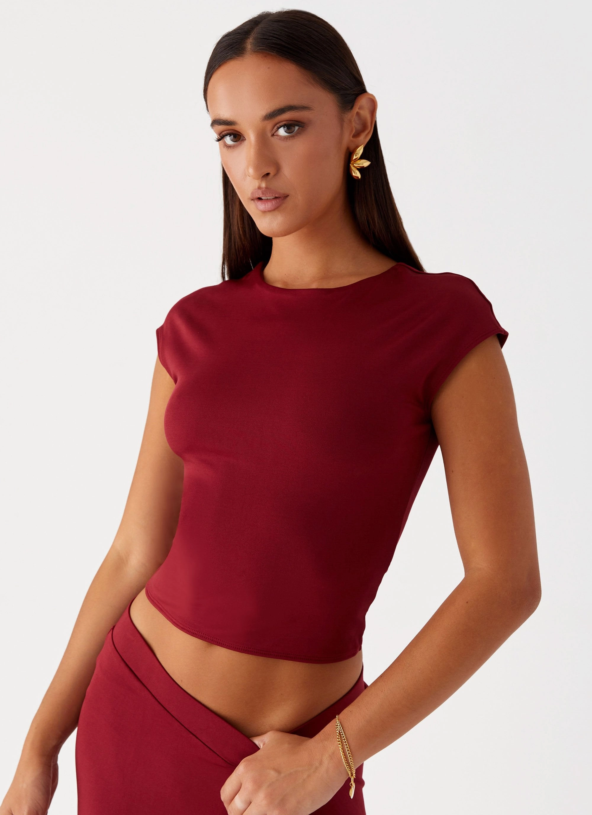 Relaxed Fit Shirt Shes A Lady Top - Red