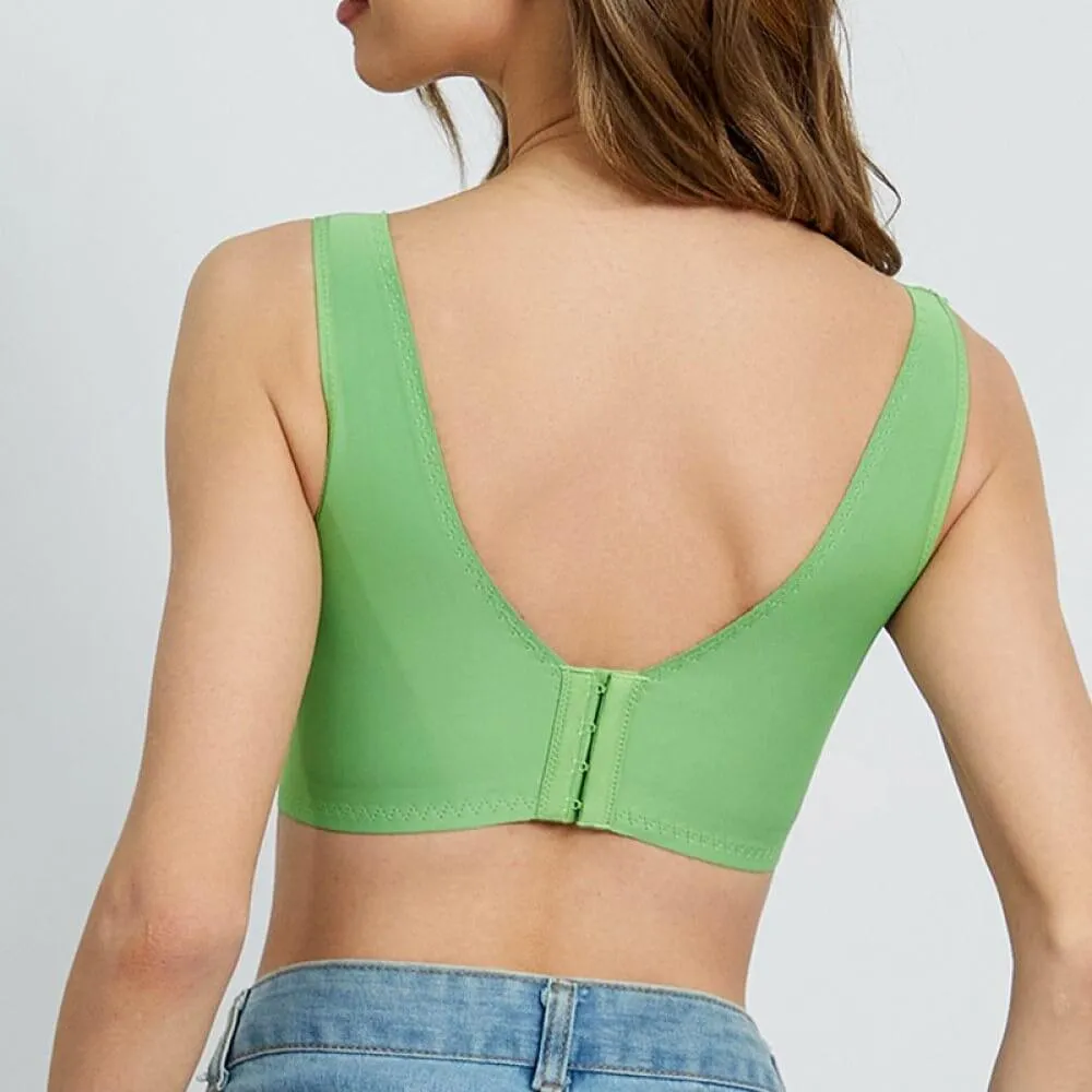 Shesways®"Feel like not wearing one" Plus Size Wireless Sports Bra - Beige