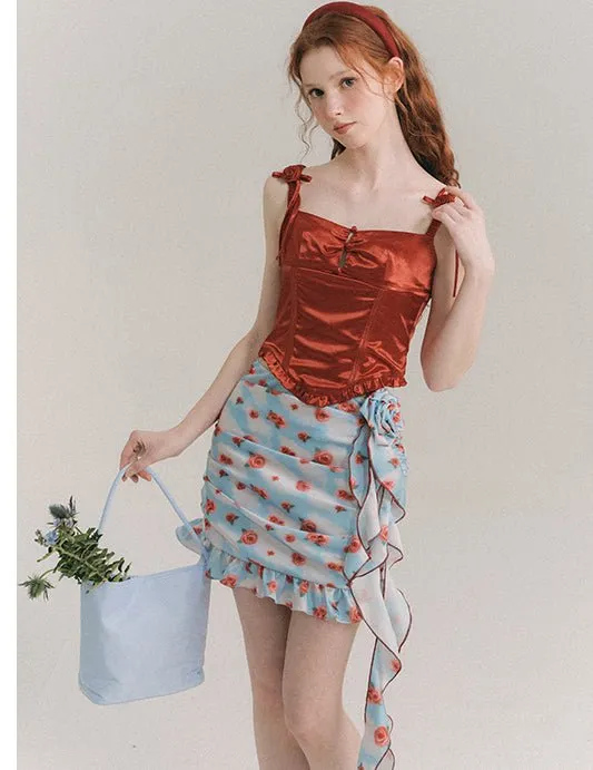 Shiny Camisole In Red