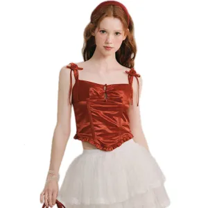 Shiny Camisole In Red
