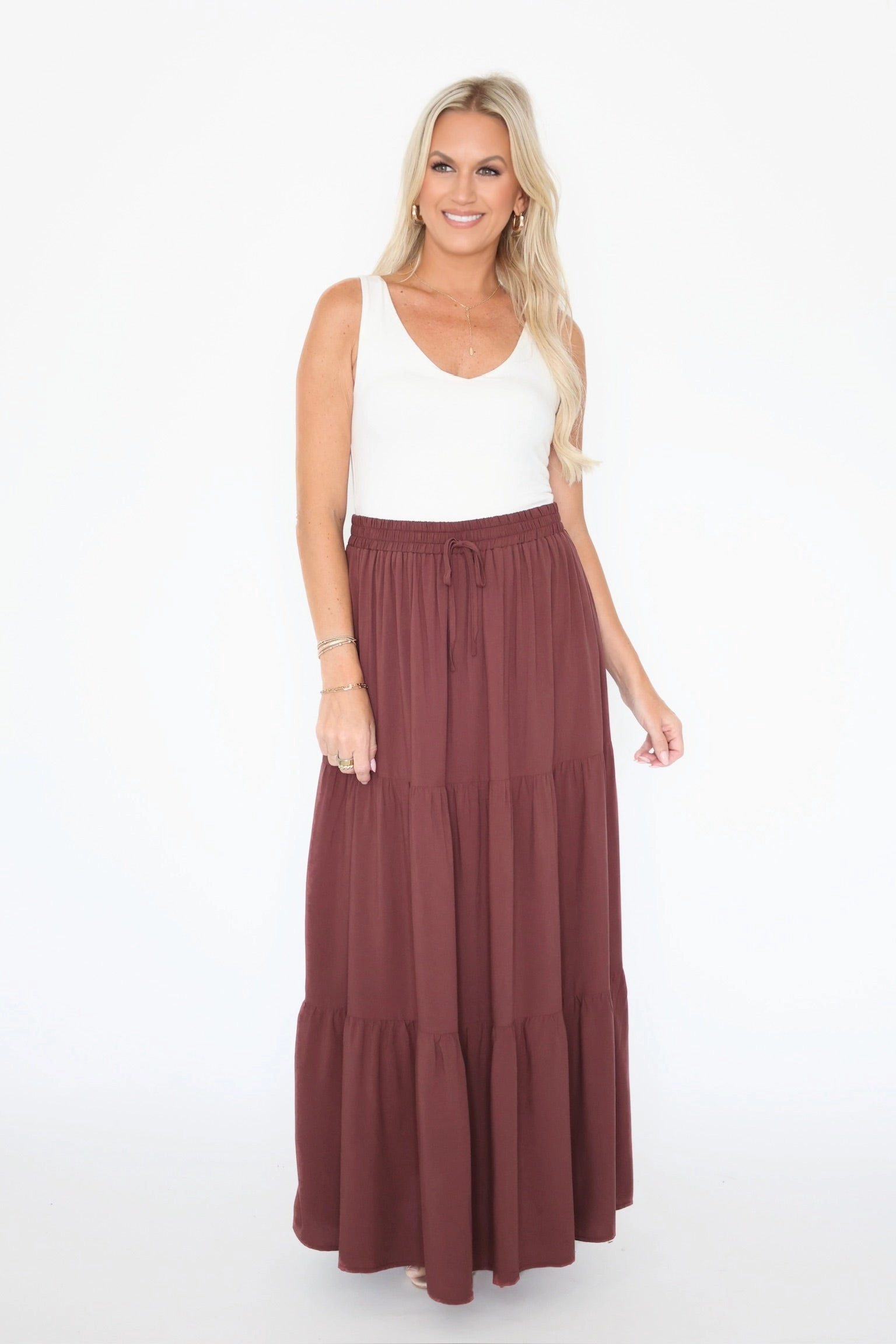 Lightweight Fabric Heat Regulating Fabric Show Off Maxi Skirt