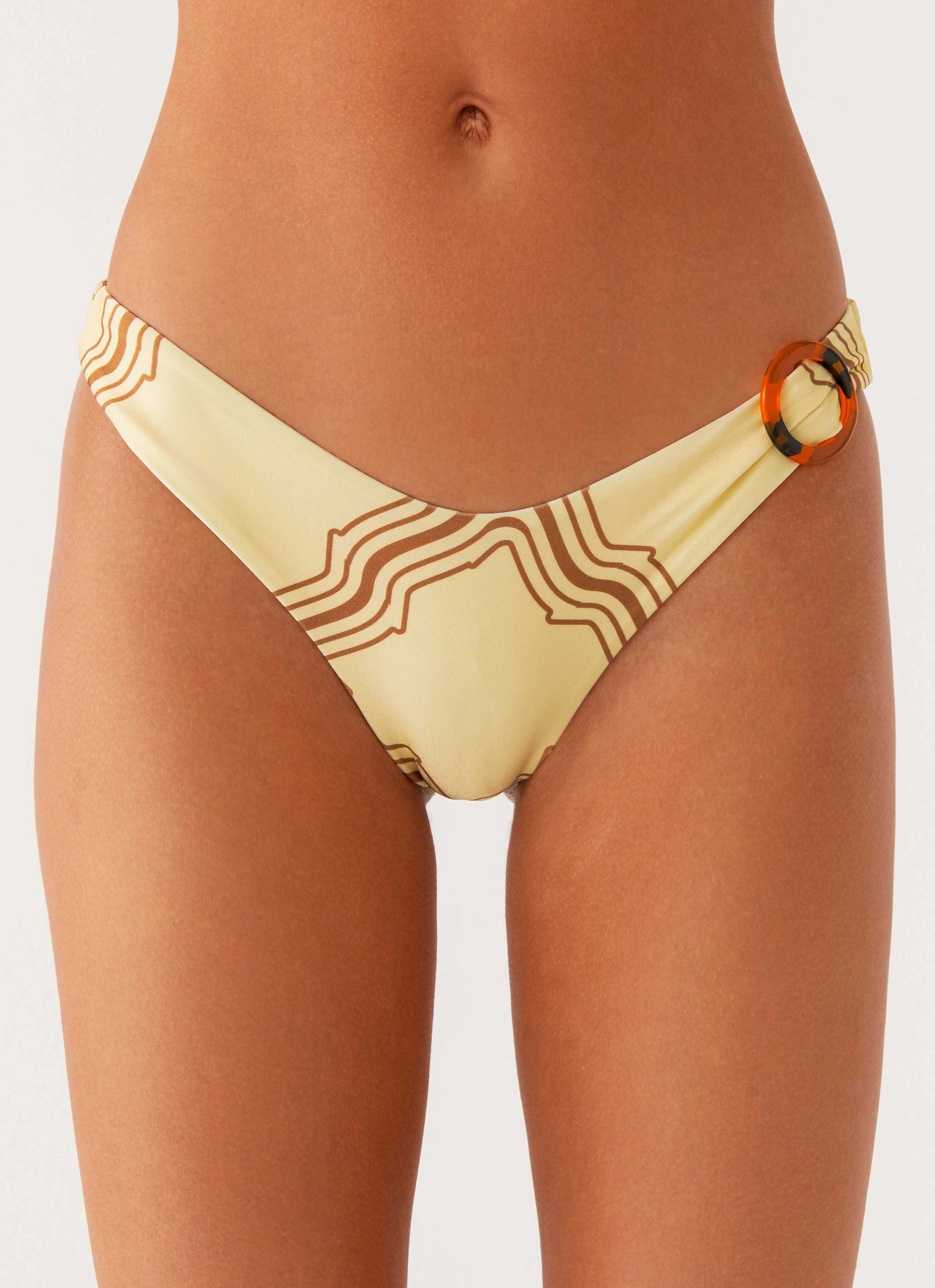 Sun-Protected Oudre Bikini Bottoms - Tidal Print