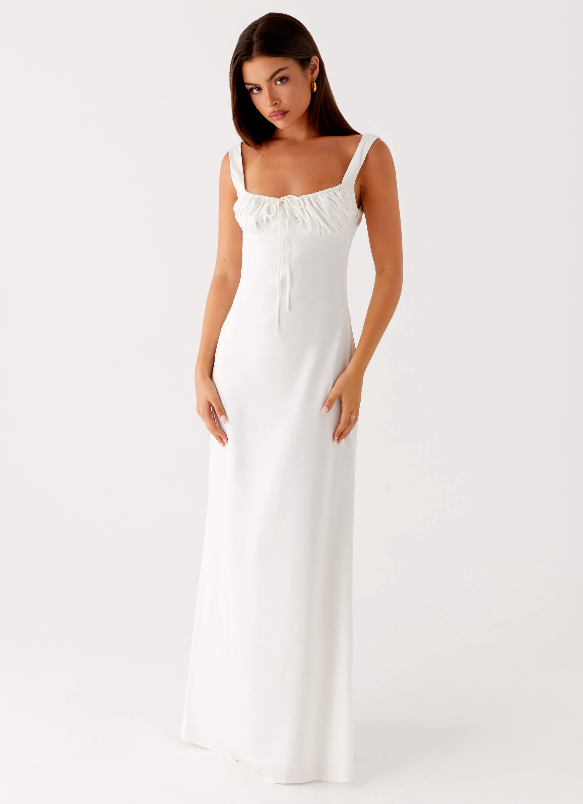 Shyla Maxi Dress - Ivory Texture Edge