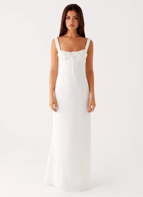 Shyla Maxi Dress - Ivory Tight Fit Style Upgrade Shyla Maxi Dress - Ivory