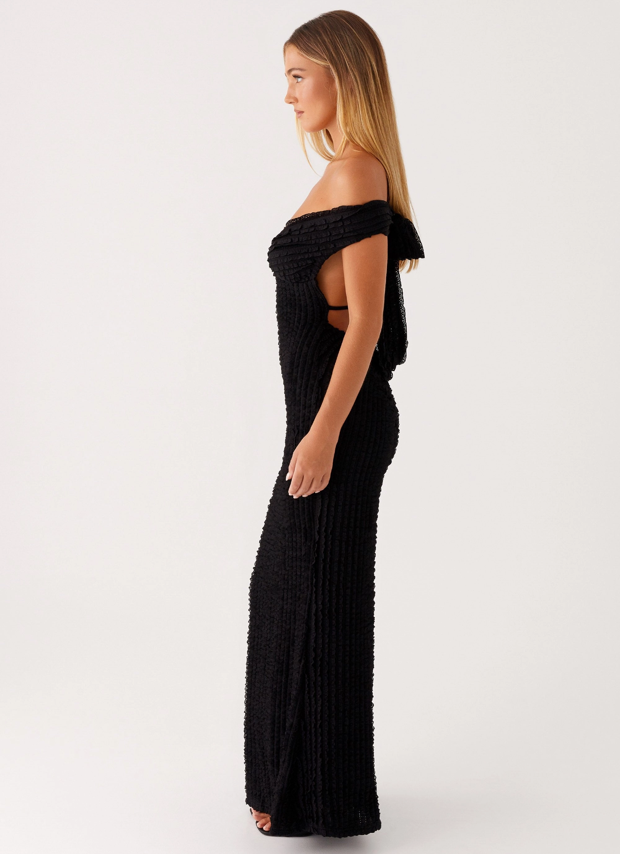 Tear-resistant Feminine Cut Chantelle Maxi Dress - Black
