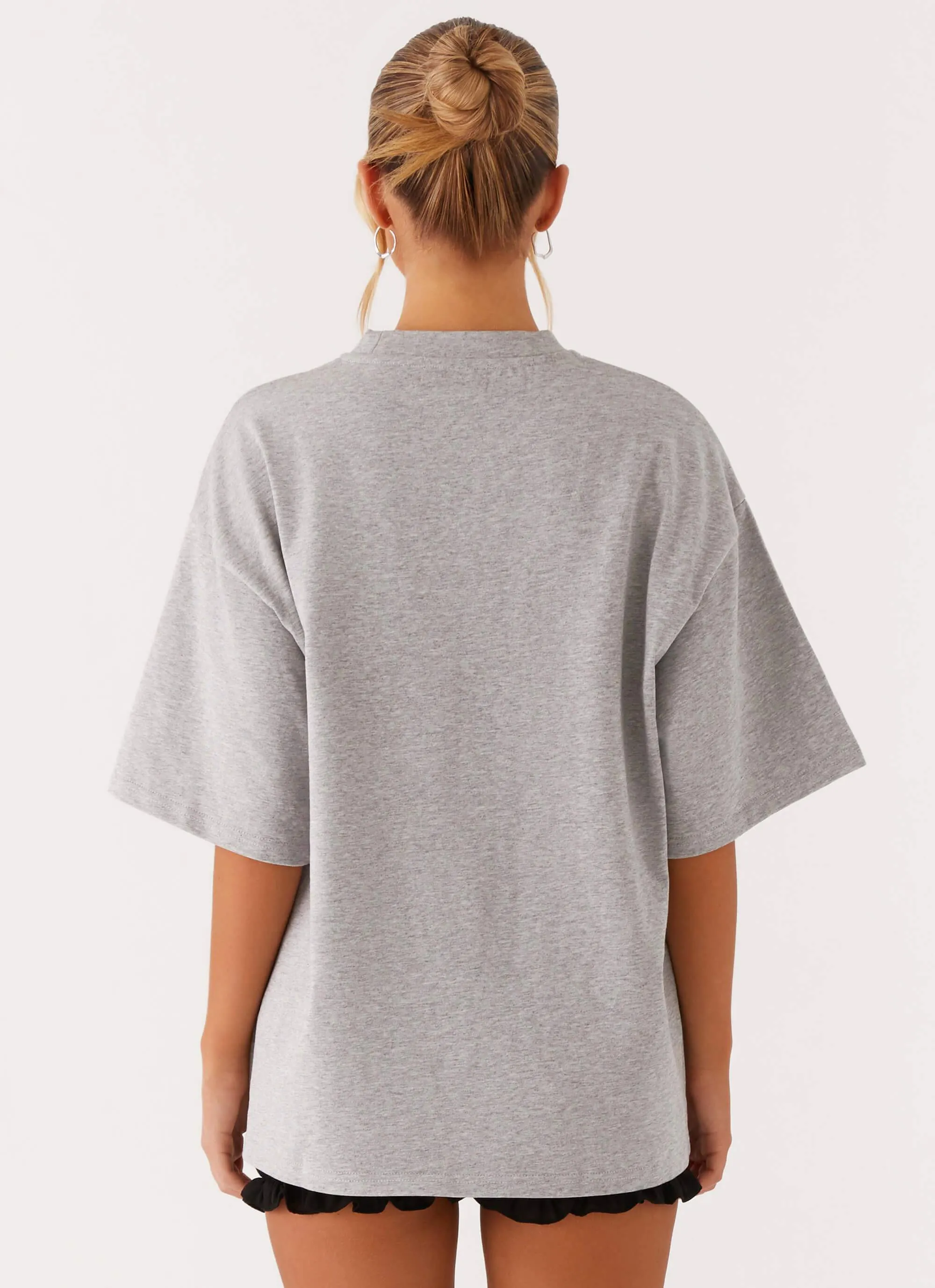 Signature Oversized Tee - Grey Casual Choice No Shrink Technology