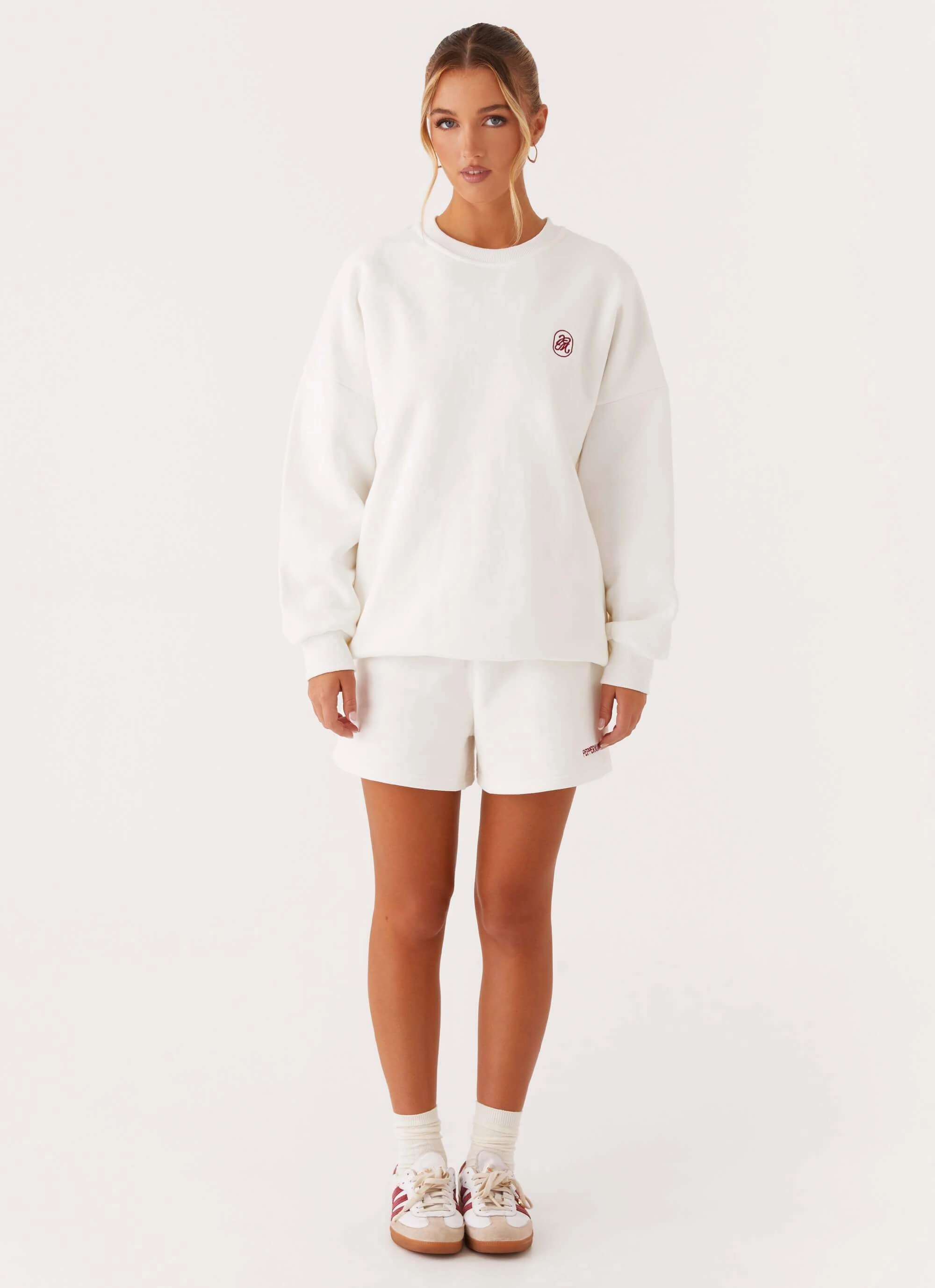 Signature Oversized Sweatshirt - Ivory HighElasticity Moisture Control Technology