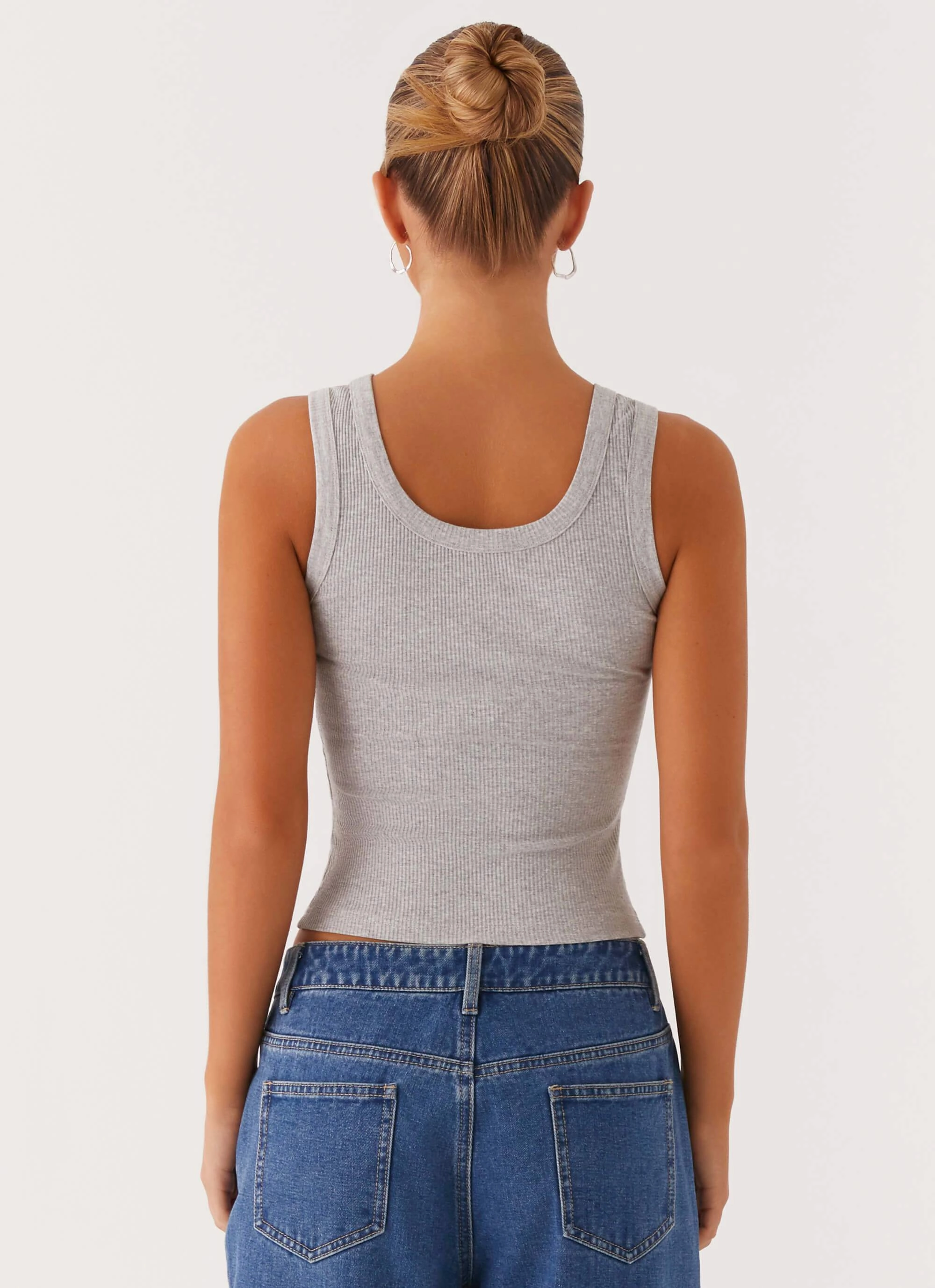Summer Wardrobe Signature Tank Top - Light Grey Marle