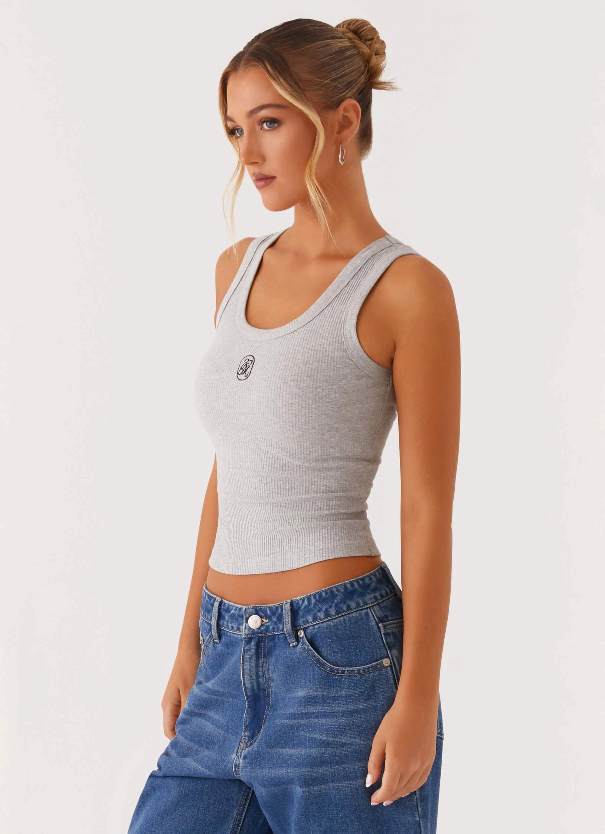 Signature Tank Top - Light Grey Marle FadeResistantTechnology