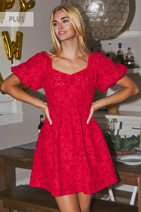 Silver Satin Jacquard Dress