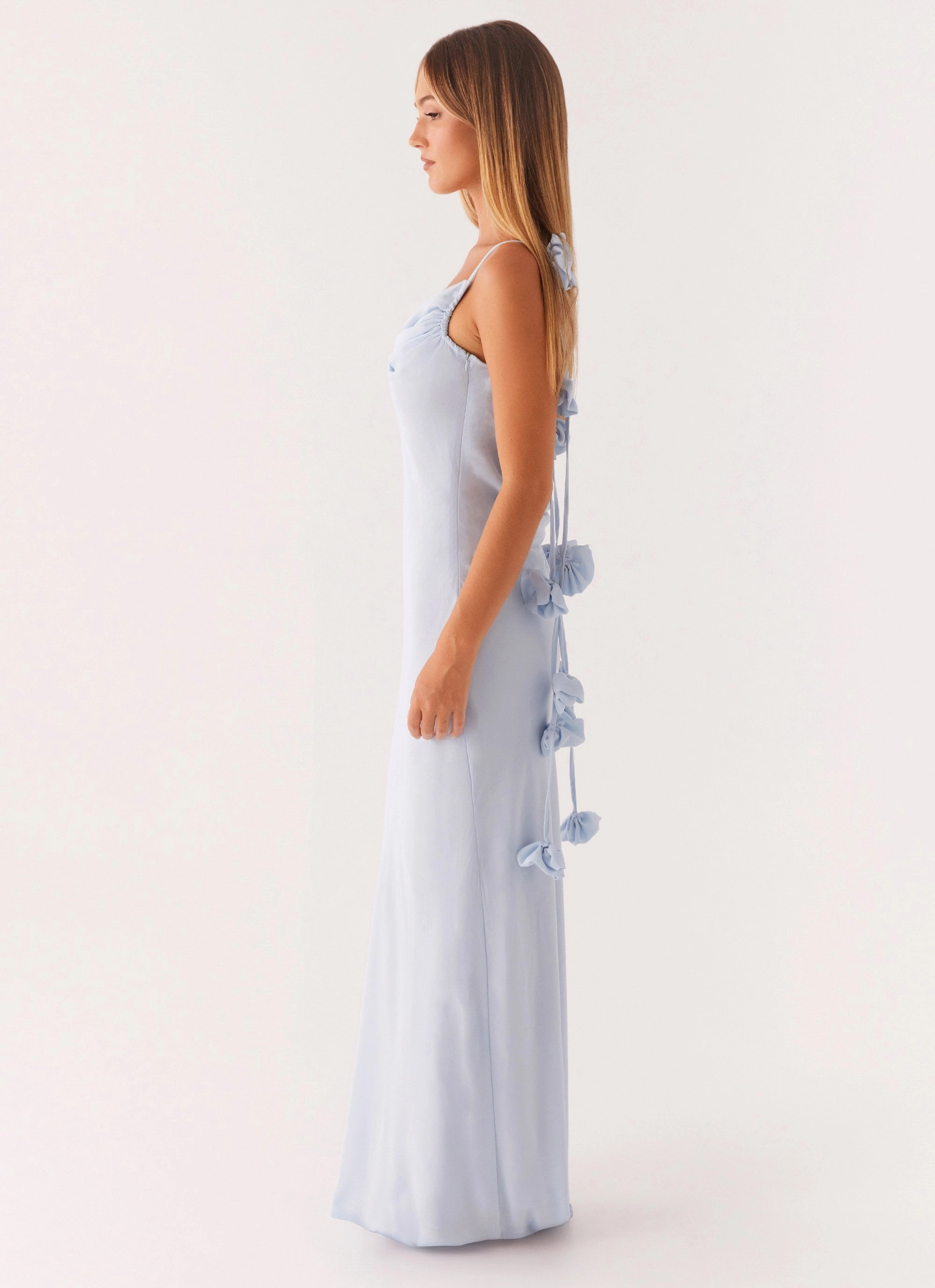 Basic essential Simona Maxi Dress - Pastel Blue