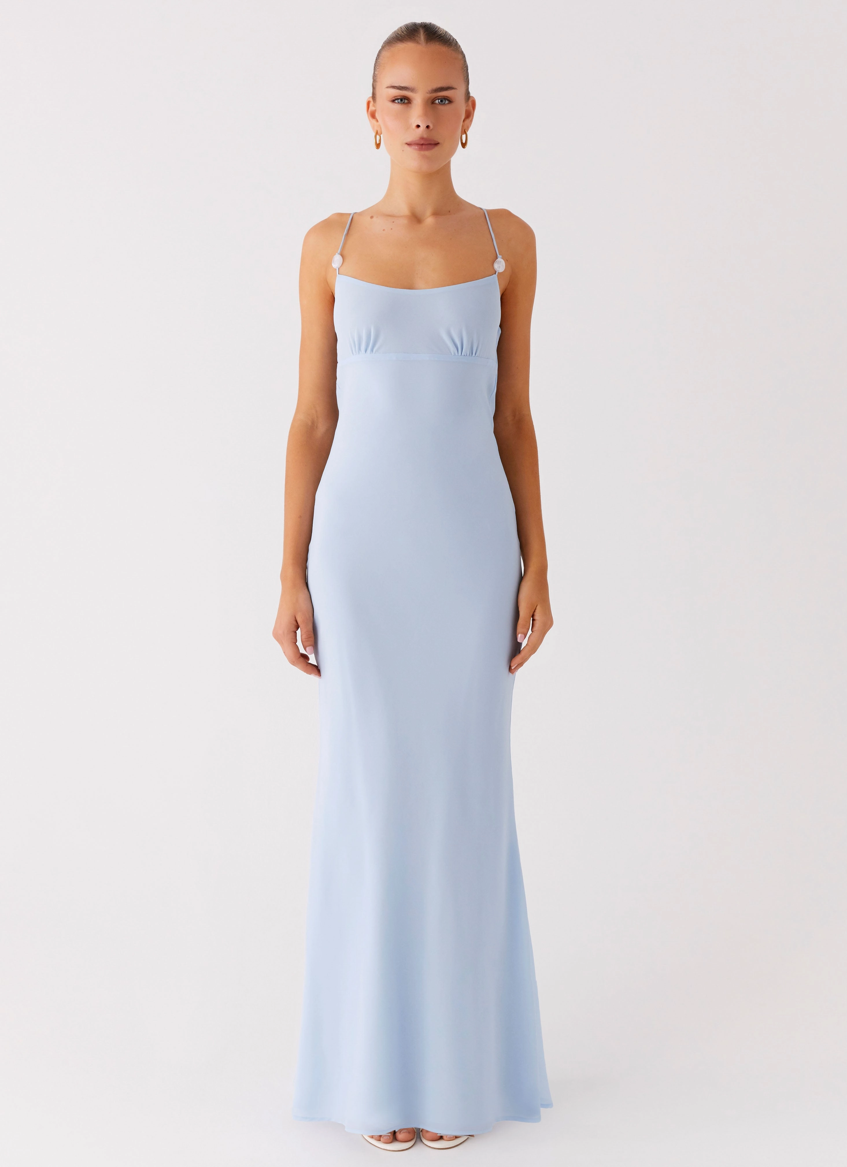 Cabello Maxi Dress - Pale Blue Stain-Guard-Finish