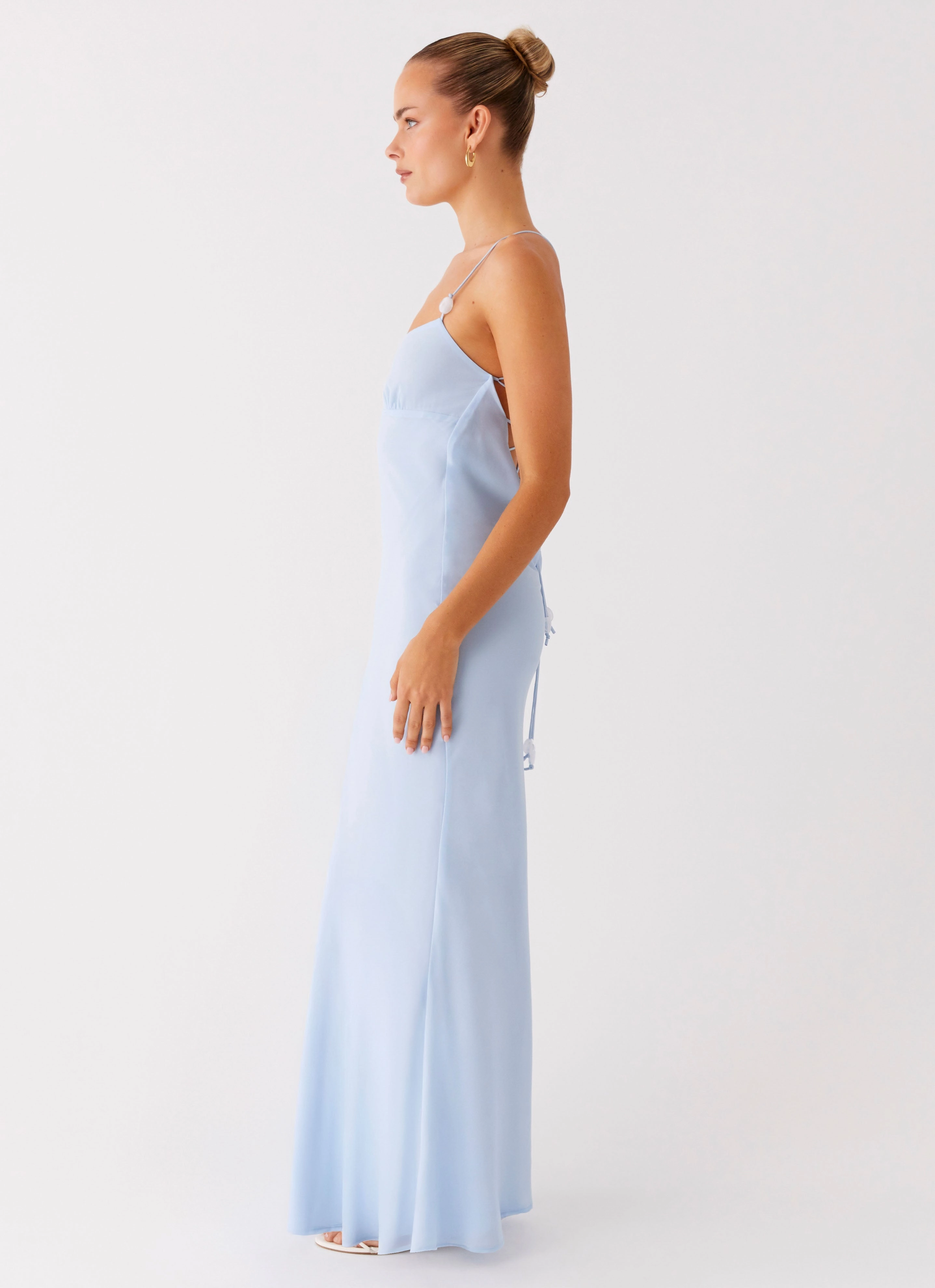 New York Cool Form Cabello Maxi Dress - Pale Blue