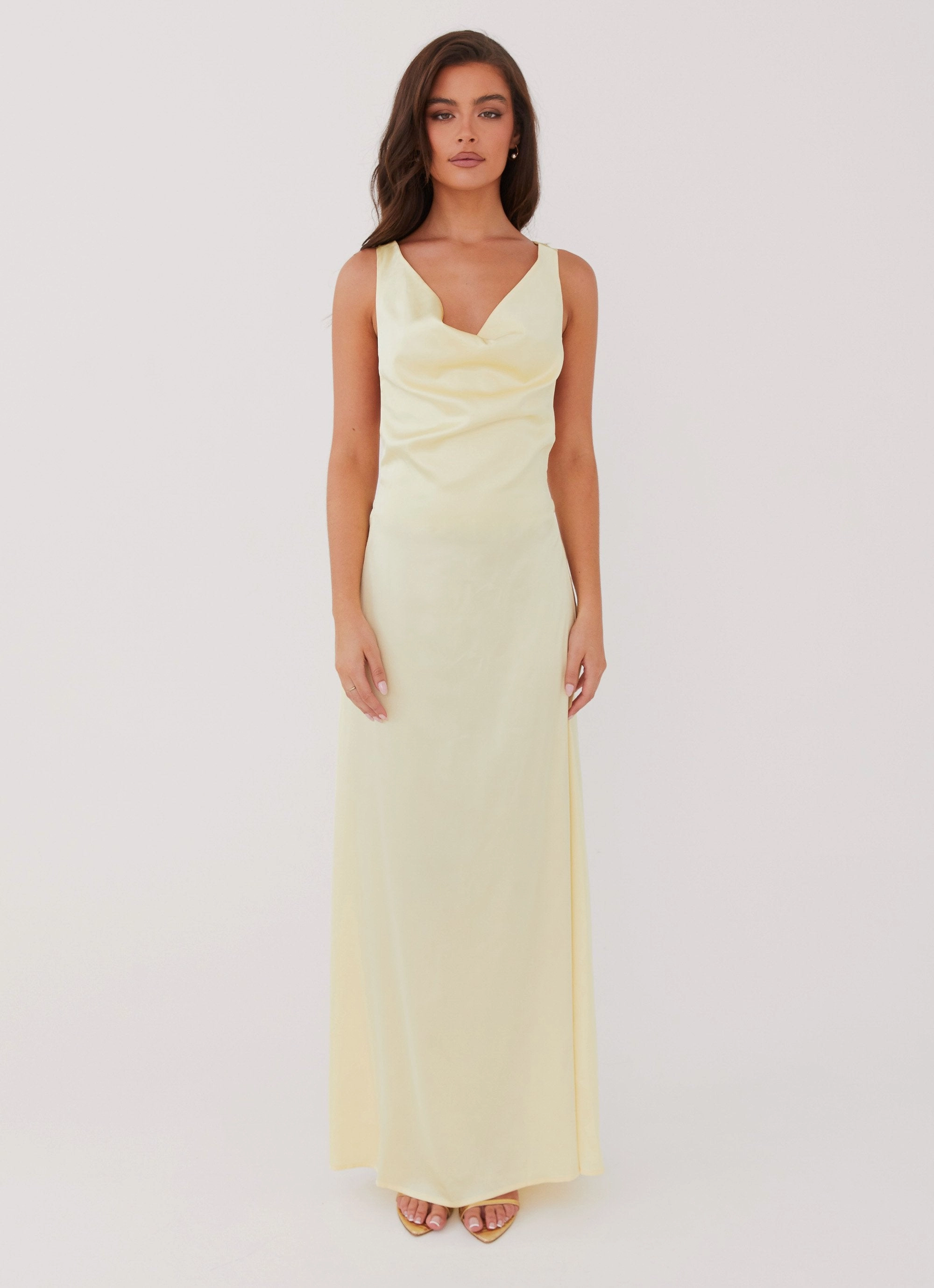 Musa Maxi Dress - Lemon Fluid Cut Soft Balance