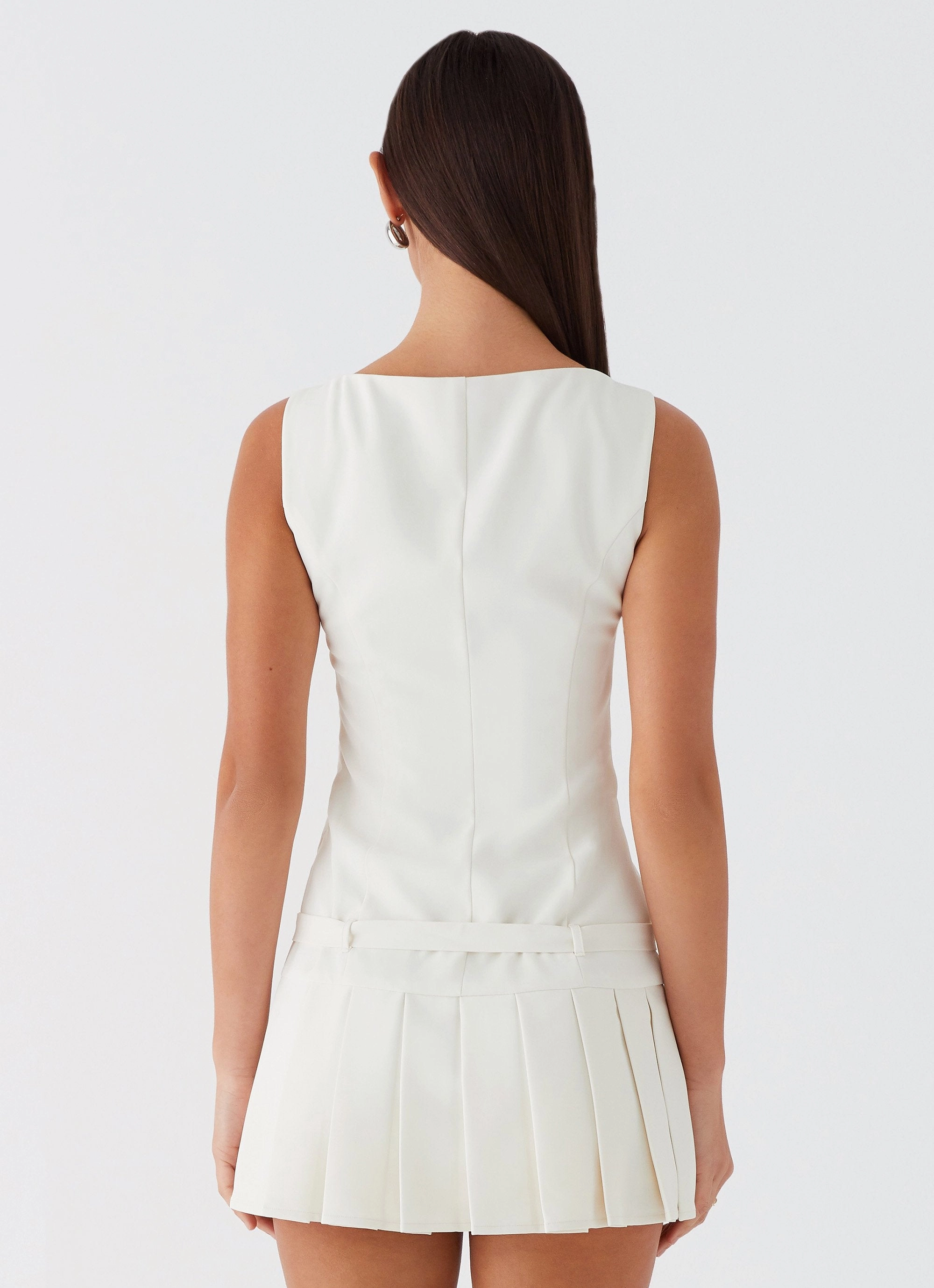No More Excuses Belt Mini Dress - Ivory Feminine Charm