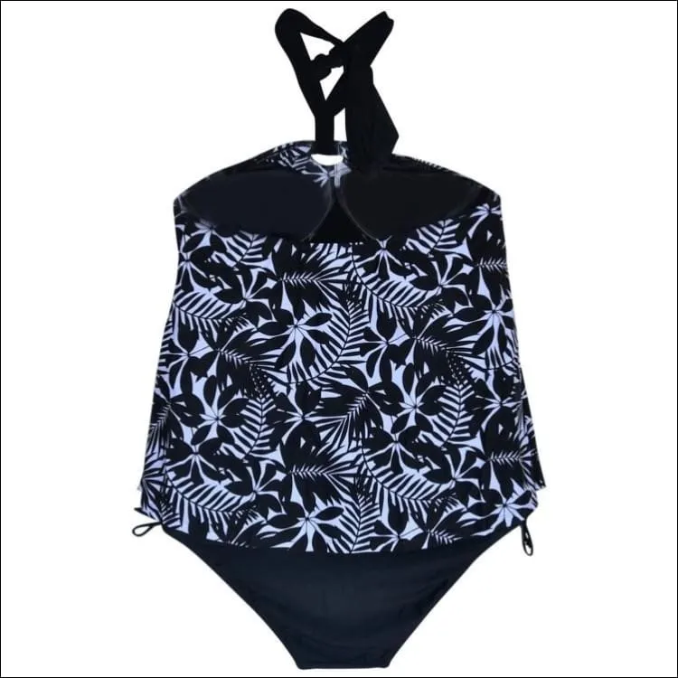 Simply Fit Women’s Plus Size Halter Tankini Bikini Swimsuit Set