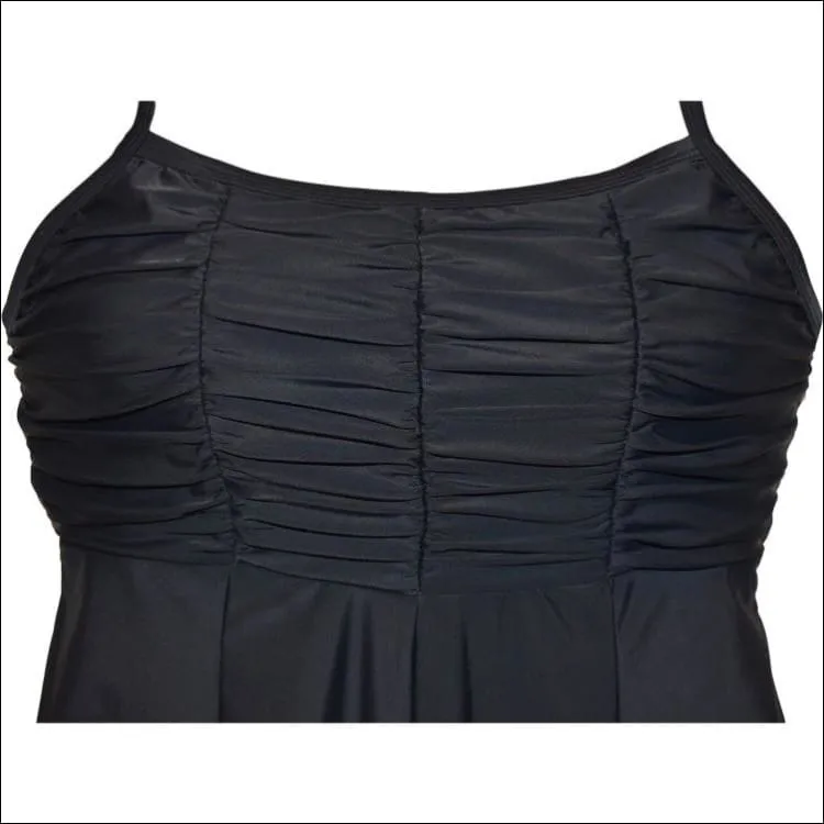 Simply Fit Women’s Plus Size Smocked Tankini Swimsuit Top 16W