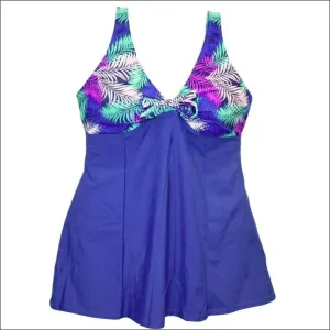 Simply Fit Women’s Plus Size Swimdress Swimsuit Front Tie 16-22