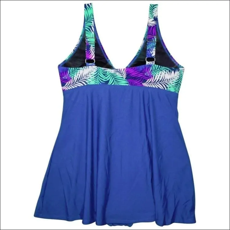 Simply Fit Women’s Plus Size Swimdress Swimsuit Front Tie 16-22