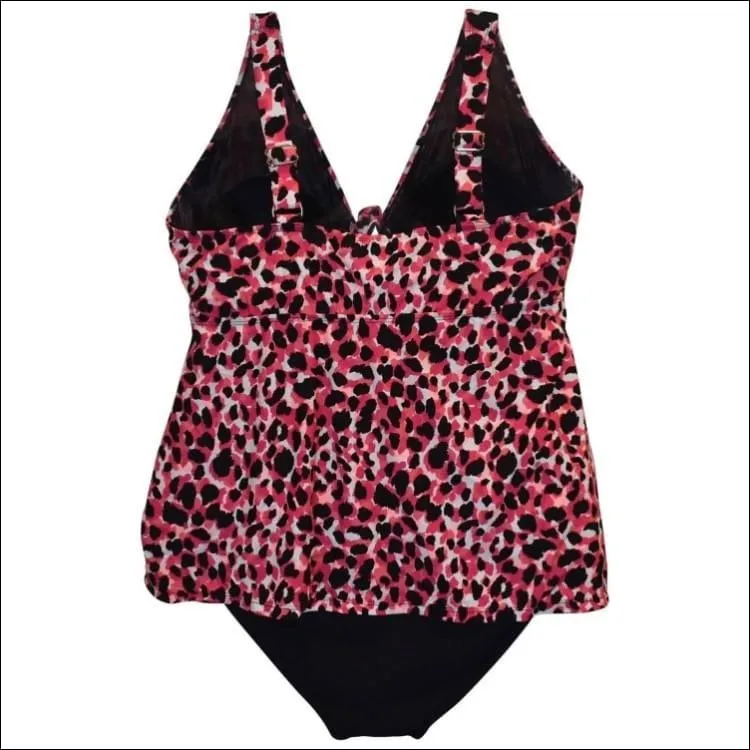 Simply Fit Women’s Plus Size Tankini Bikini Swimsuit Set Tiered Ruffle 16-24