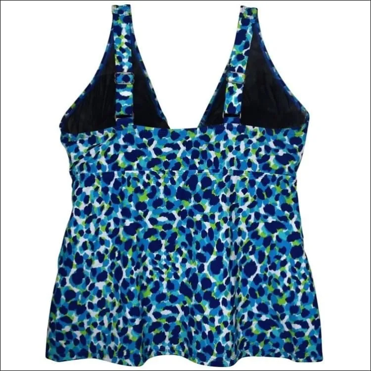 Simply Fit Women’s Plus Size Tankini Bikini Swimsuit Set Tiered Ruffle 16-24