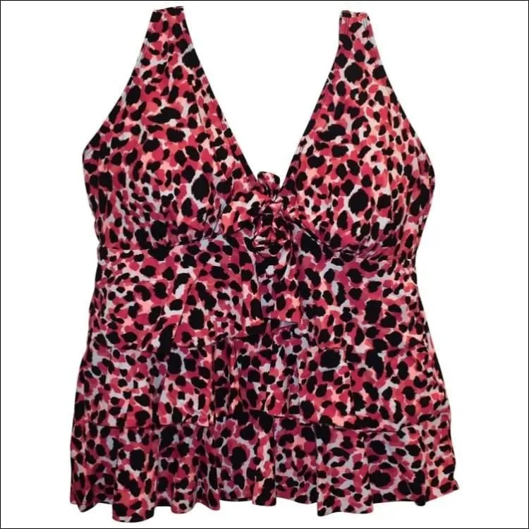 Simply Fit Women’s Plus Size Tankini Bikini Swimsuit Set Tiered Ruffle 16-24