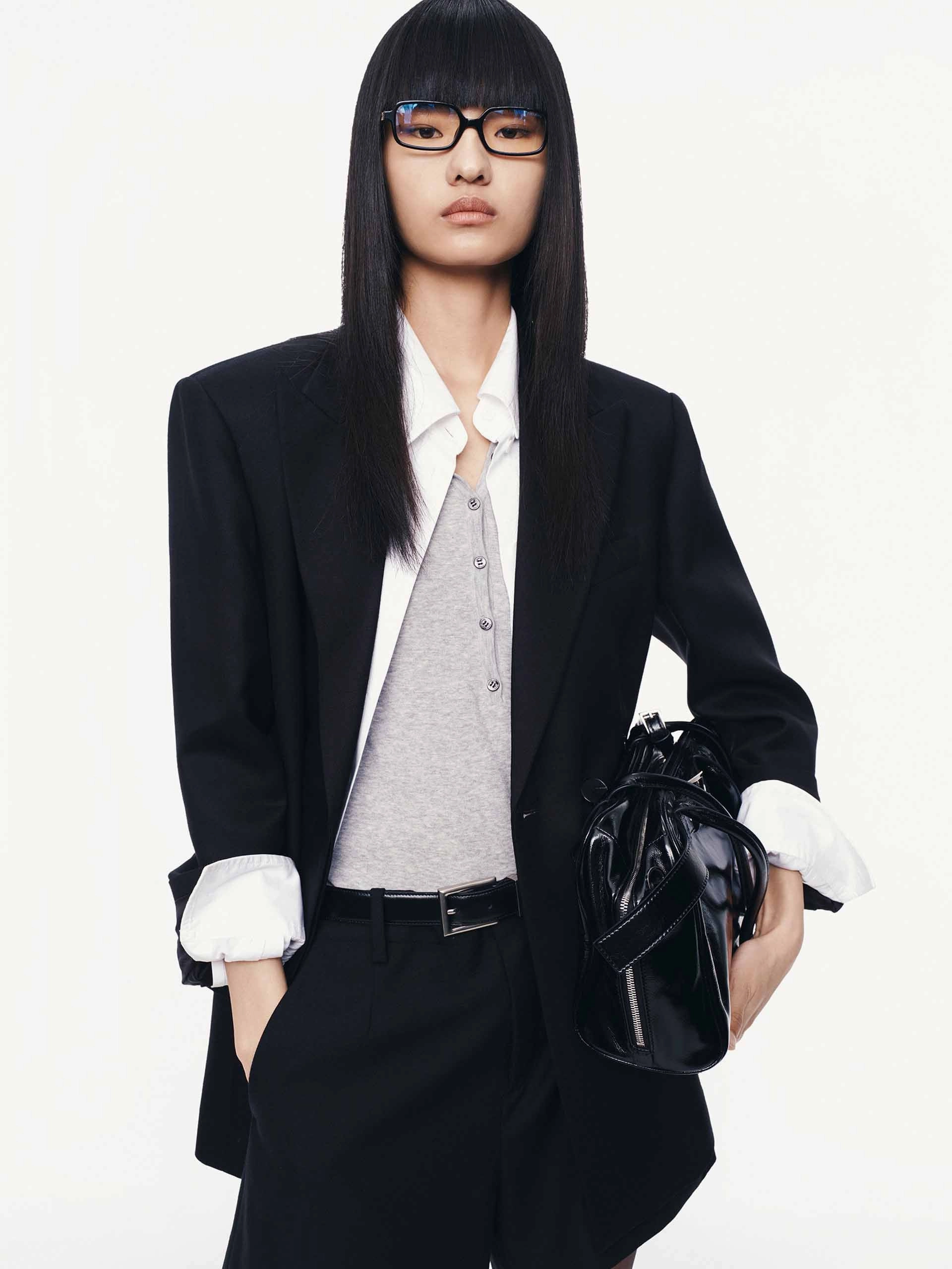 Single-breasted Wool Blend Blazer