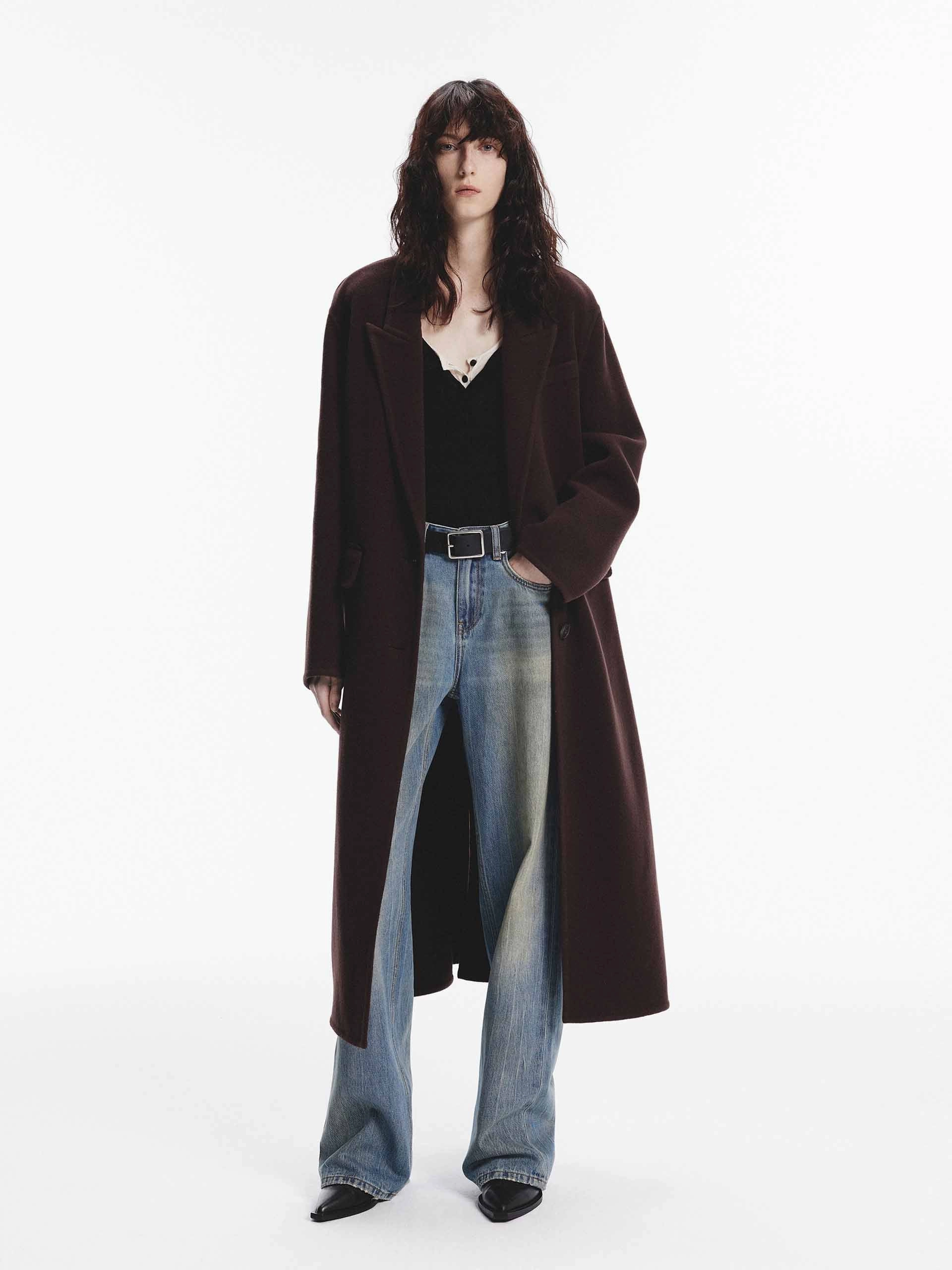 Single Breasted Wool Coat