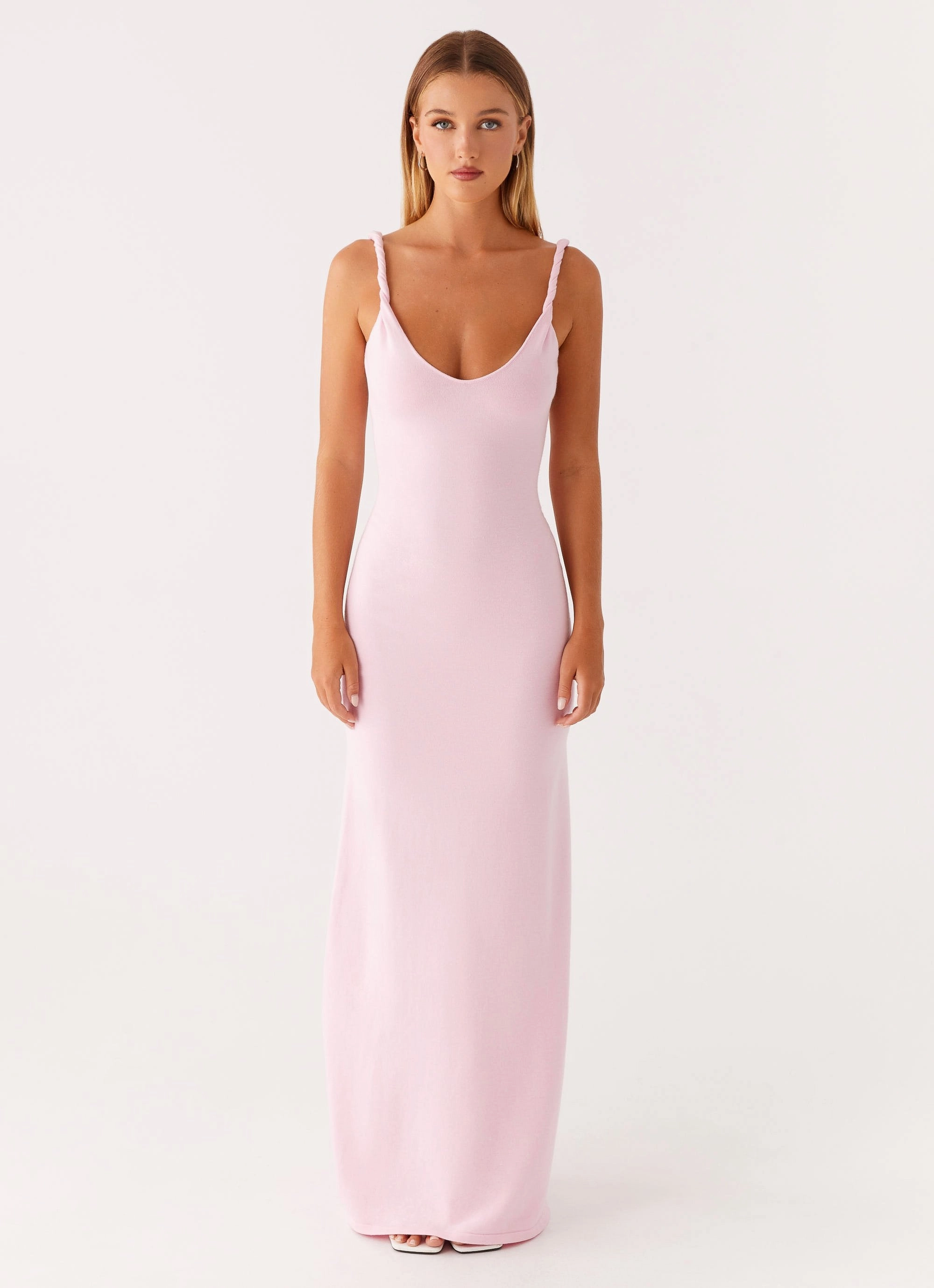 Smooth Curve Neutral Finish Anastasia Maxi Dress - Pink