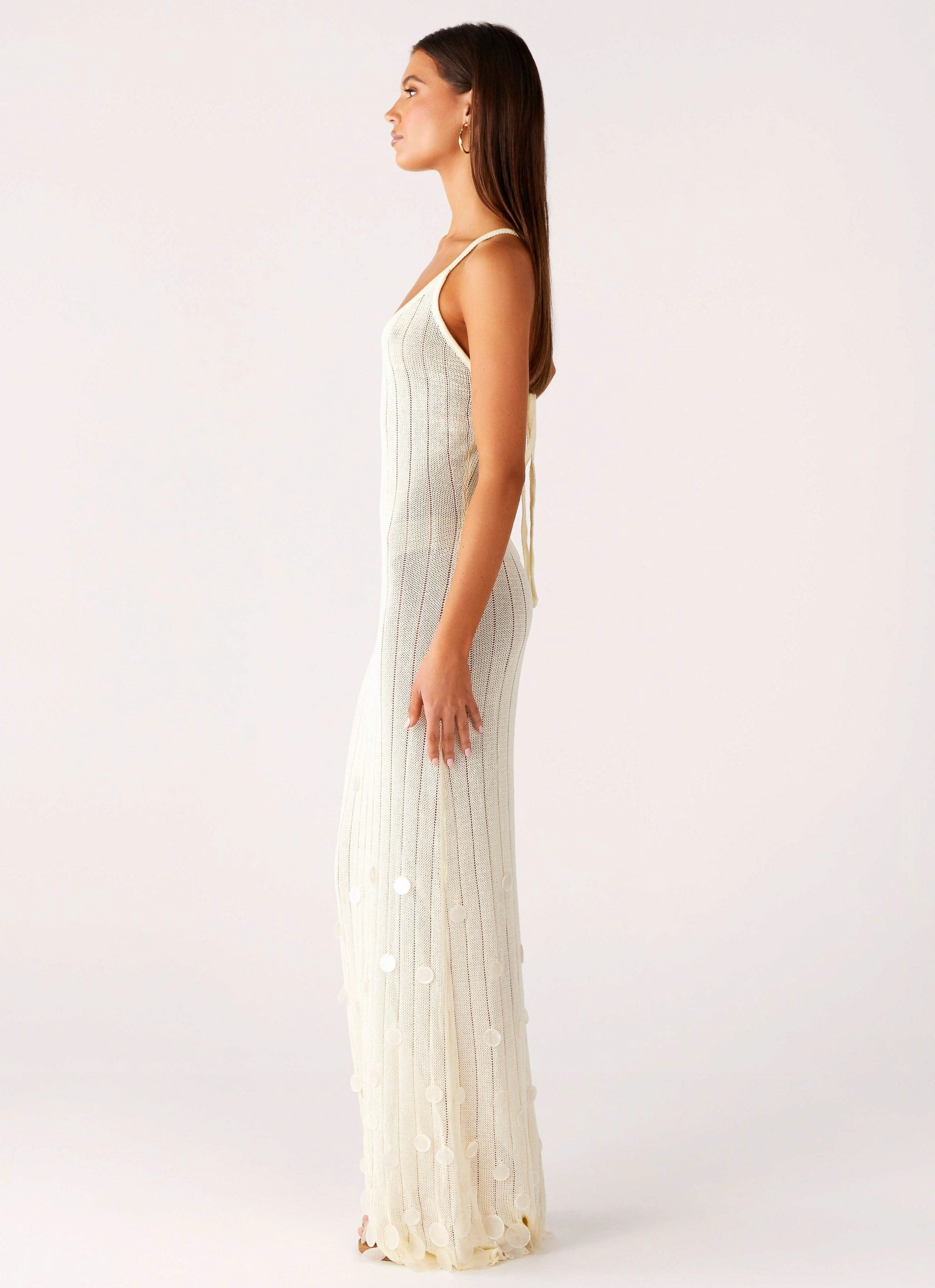 Siren Song Crochet Maxi Dress - Ivory Stylish day dress Ankle-length