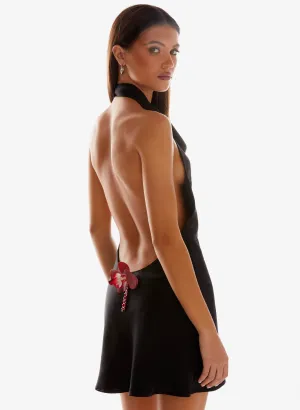 Iridessa Mini Dress - Black BBQ Party Stretch Material