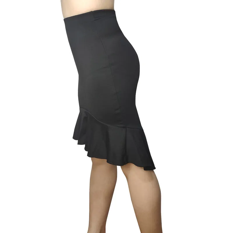 Skirt All-Matching Office Fishtail High Waist A-Line Hip Flattering Dress Skirt